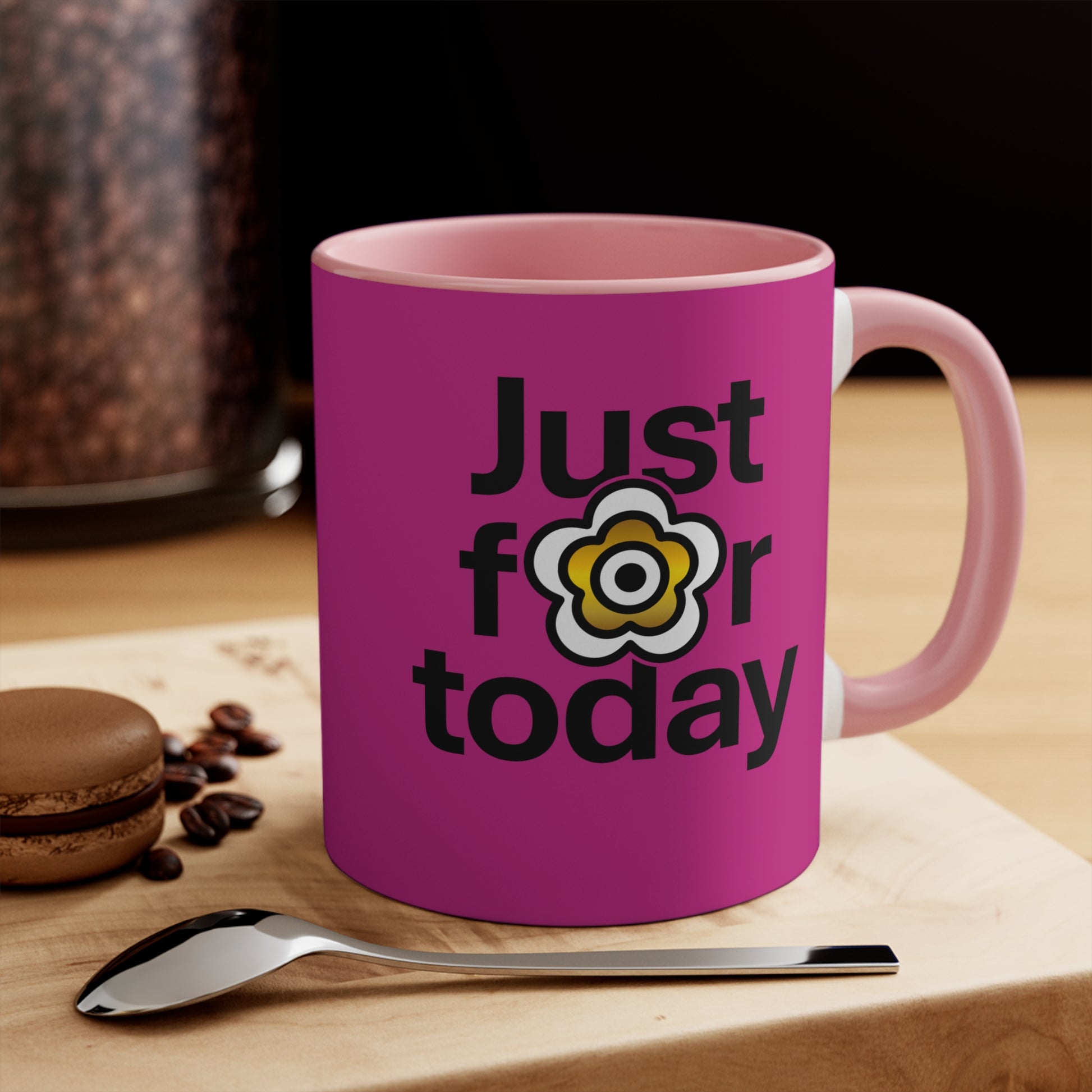 P🌺🌺P2Poppies Just for Today – Motivational Recovery Mug