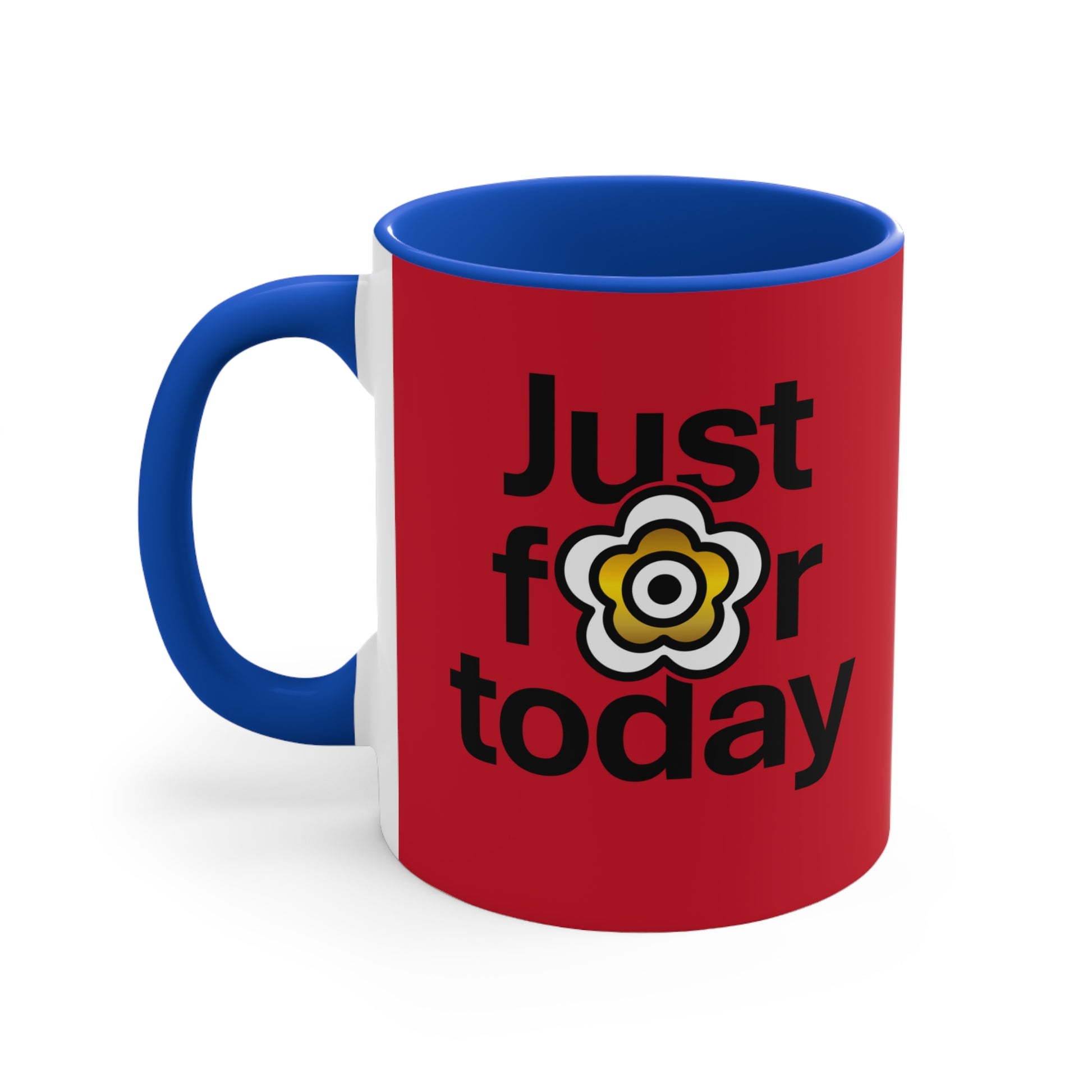 P🌺🌺P2Poppies Just for Today – Motivational Recovery Mug