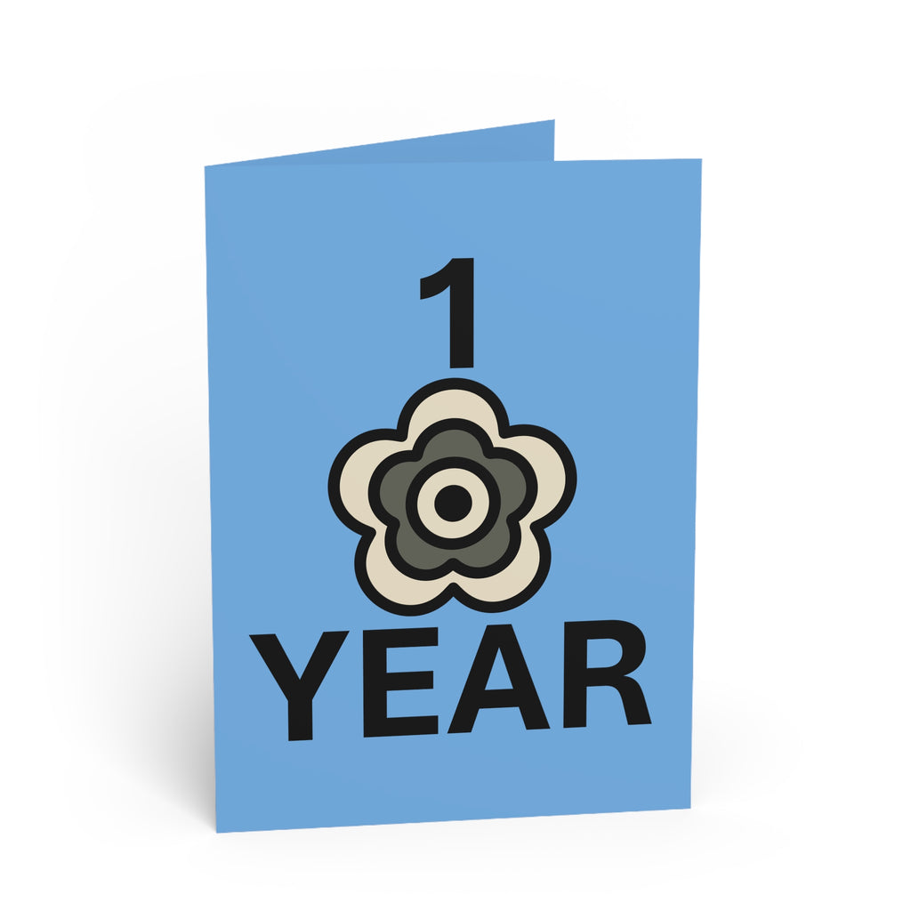 P🌺🌺P2Poppies 1 Year Milestone Greeting Card
