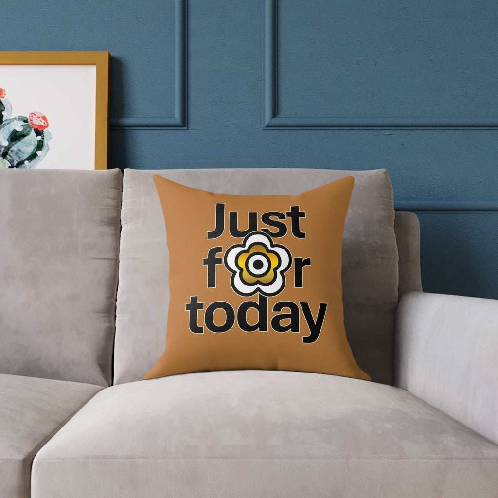 P🌺🌺P2Poppies Just for Today 16" x 16" Cushion – Recovery Inspiration Pillow