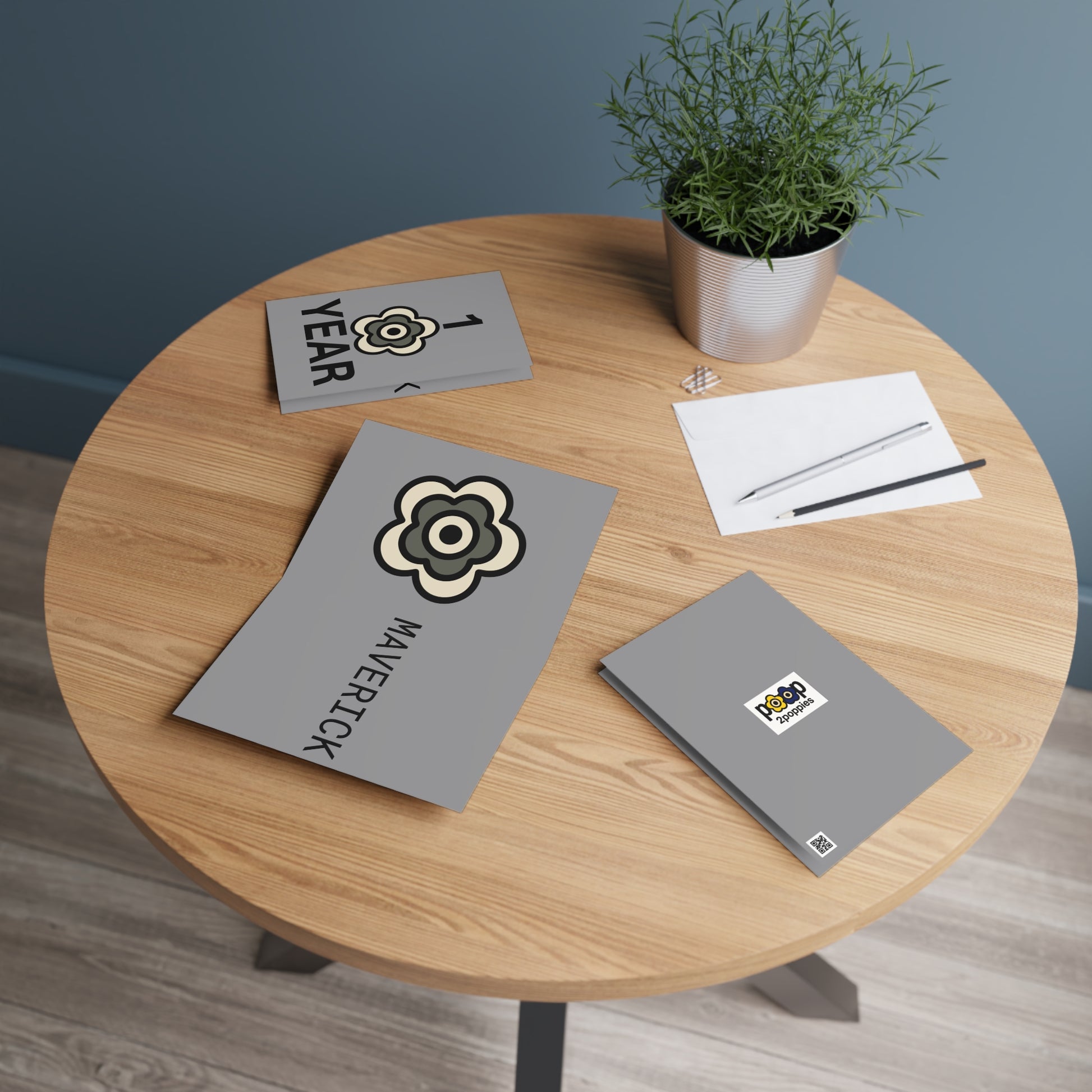 P🌺🌺P2Poppies 1 Year Milestone Greeting Card