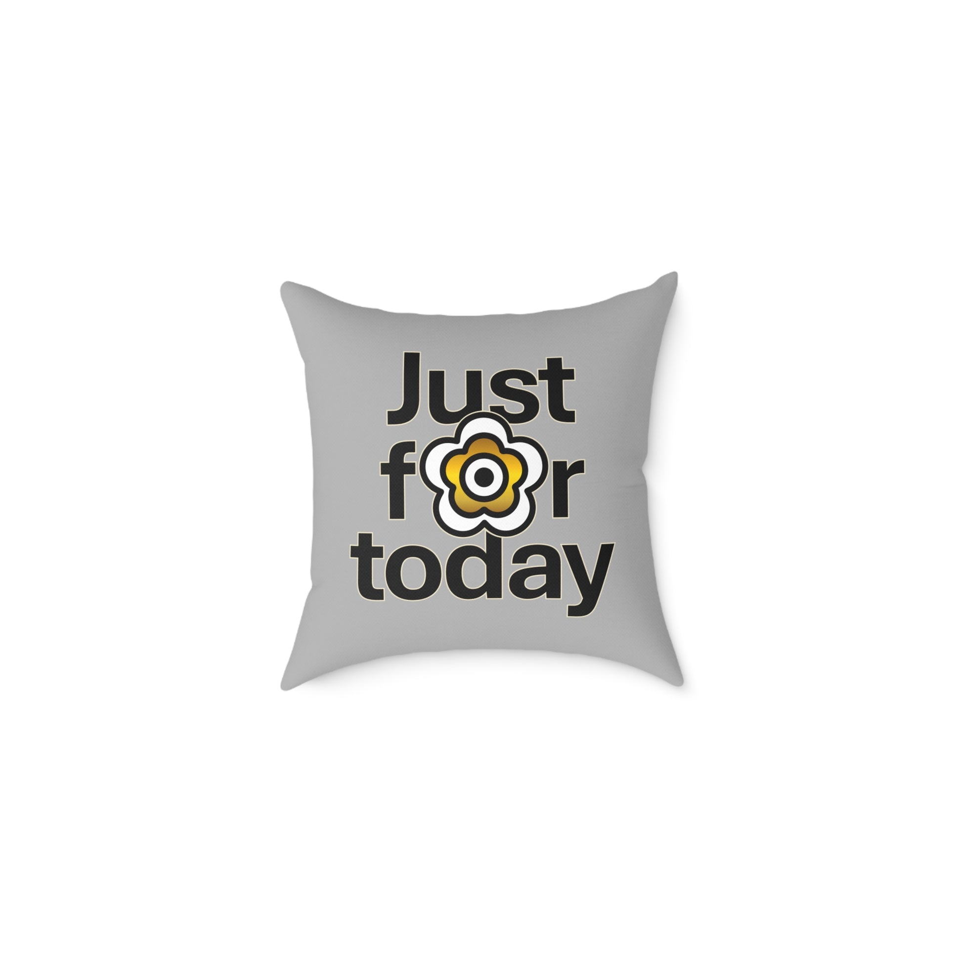 P🌺🌺P2Poppies Just for Today 16" x 16" Cushion – Recovery Inspiration Pillow