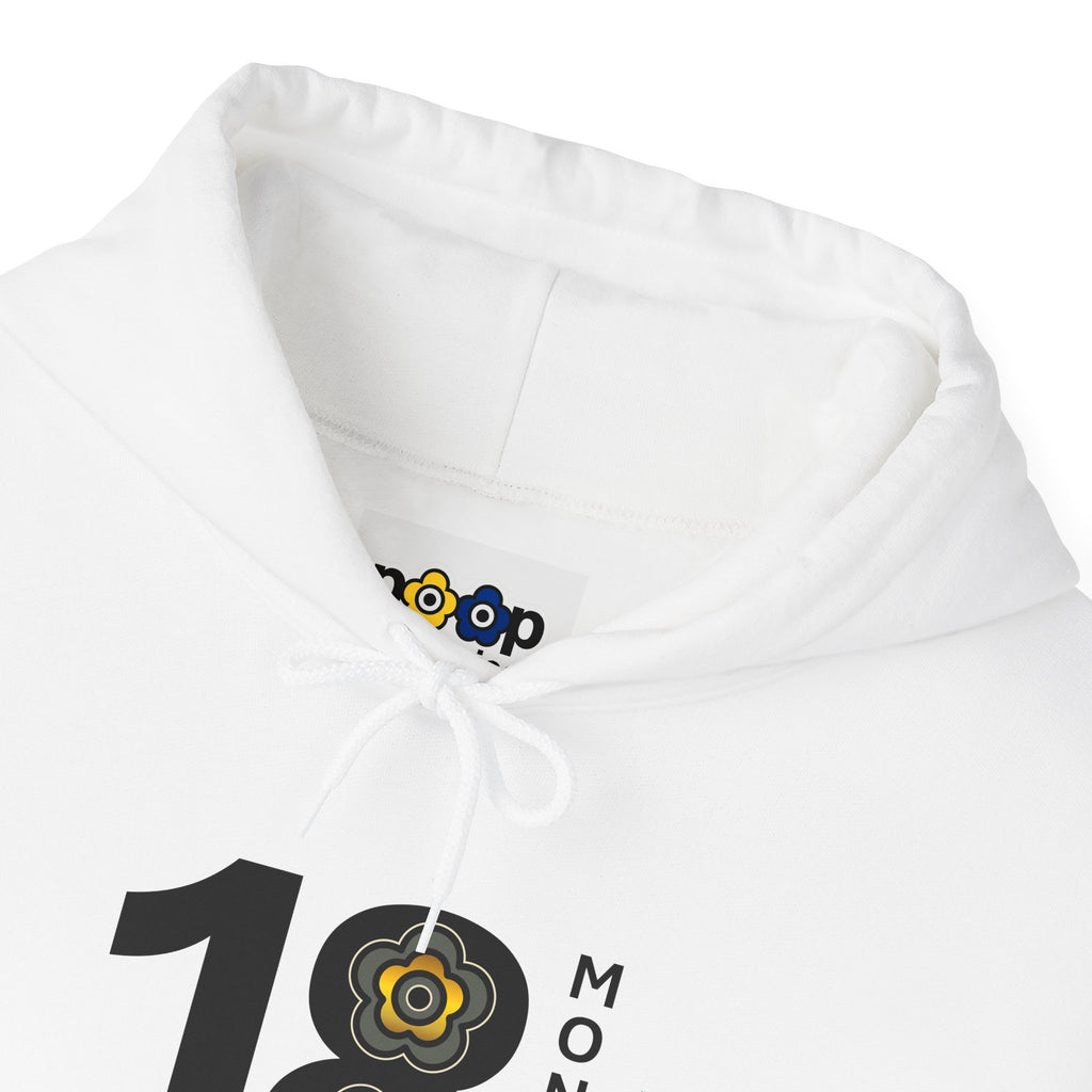 P🌺🌺P2Poppies 18 Months Sober Hoodie – Recovery Milestone Sweatshirt