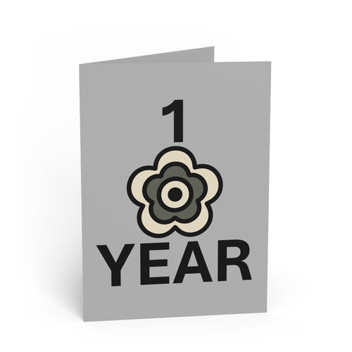 P🌺🌺P2Poppies 1 Year Milestone Greeting Card
