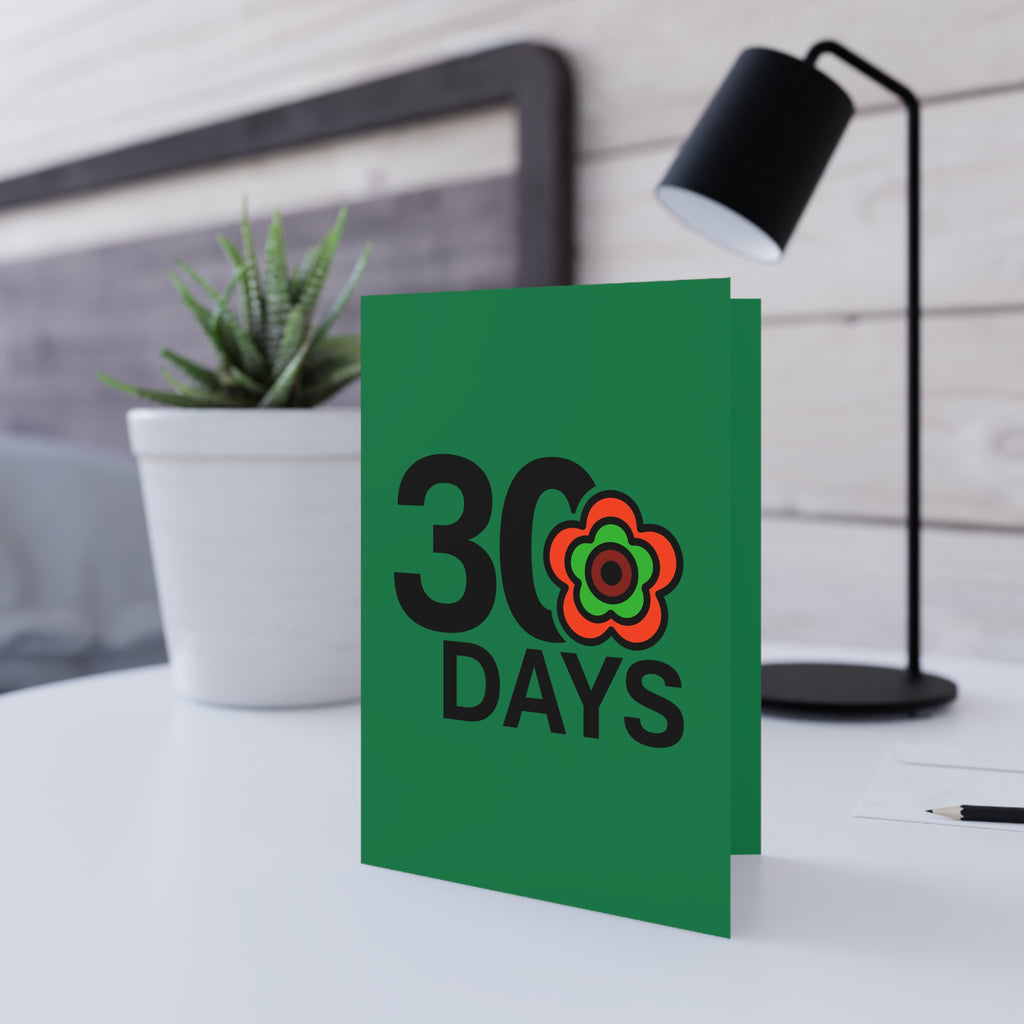 P🌺🌺P2Poppies 30 Days Milestone Greeting Card