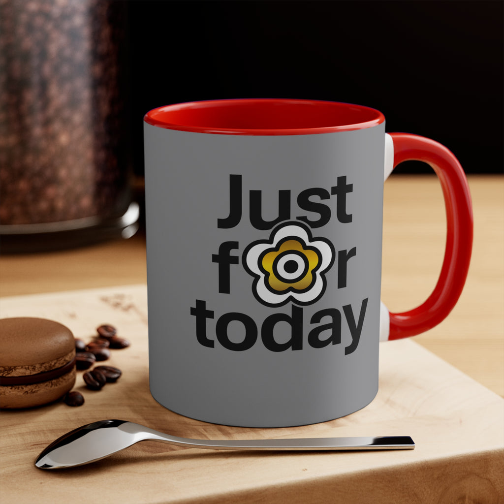 P🌺🌺P2Poppies Just for Today – Motivational Recovery Mug