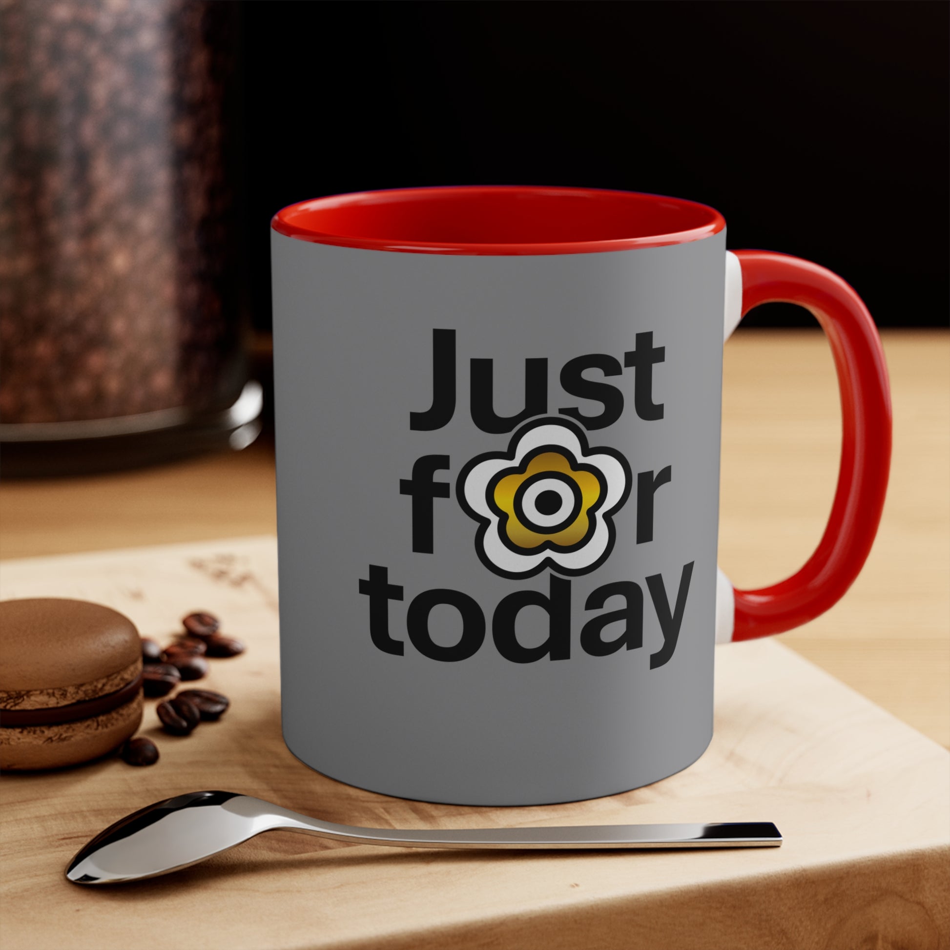 P🌺🌺P2Poppies Just for Today – Motivational Recovery Mug