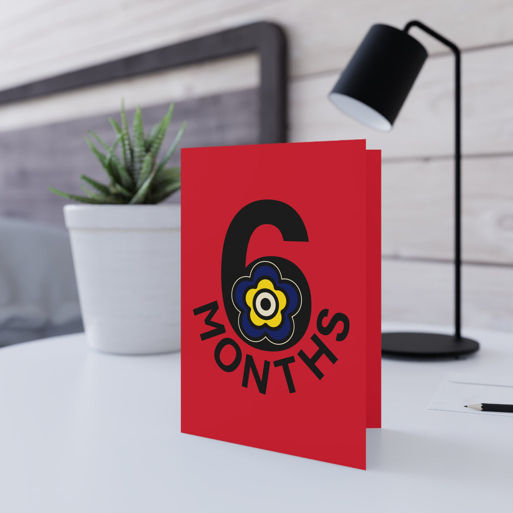 P🌺🌺P2Poppies 6 Months Milestone Greeting Card