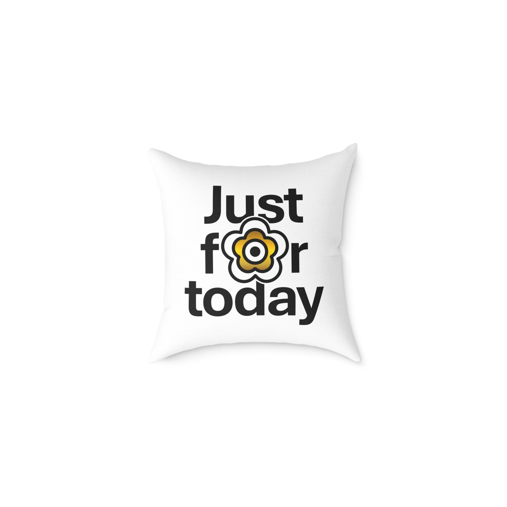 P🌺🌺P2Poppies Just for Today 16" x 16" Cushion – Recovery Inspiration Pillow