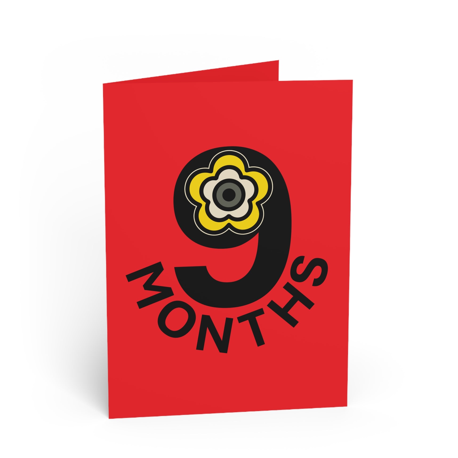 P🌺🌺P2Poppies 9 Months Milestone Greeting Card