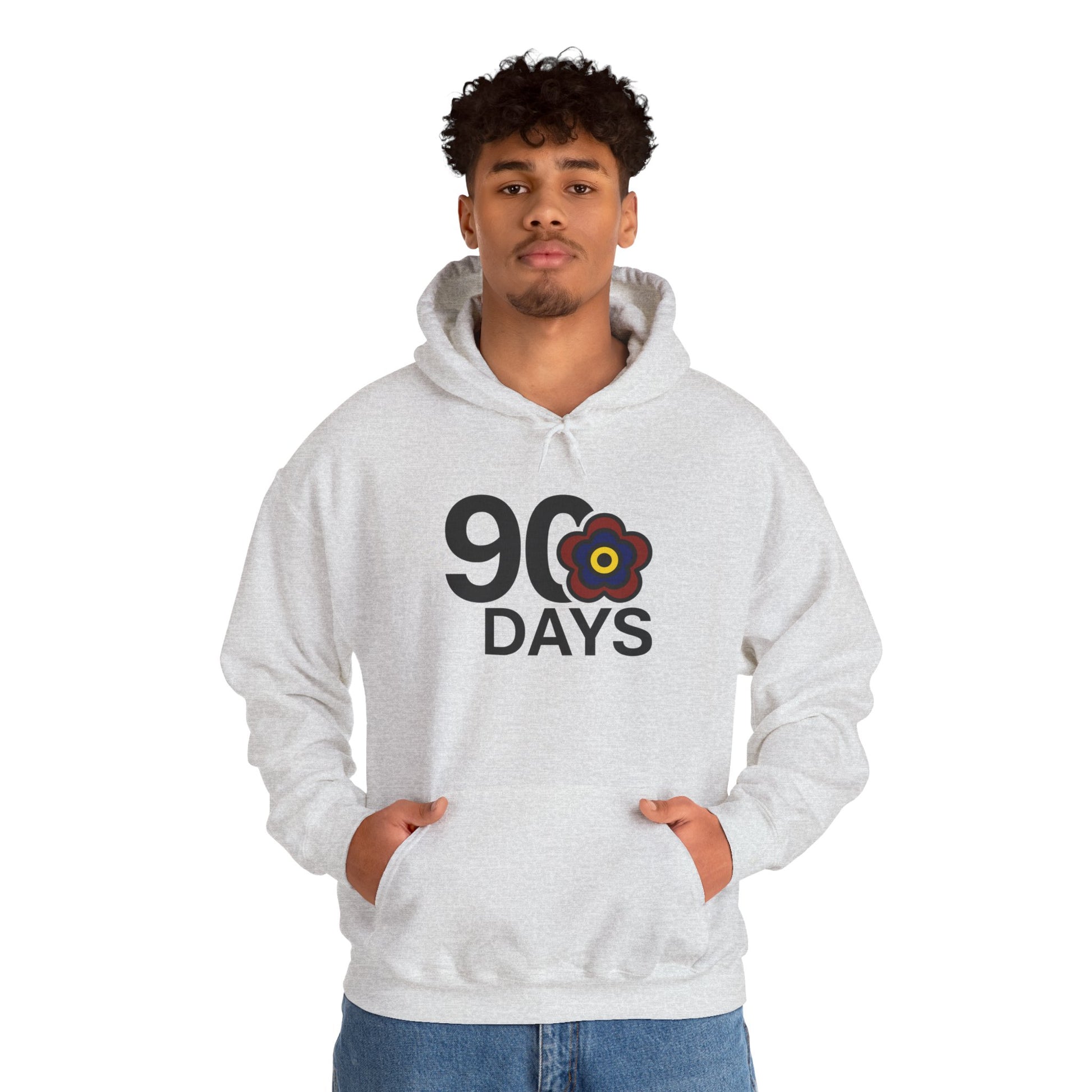 P🌺🌺P2Poppies 90 Days Sober Hoodie – Recovery Milestone Sweatshirt