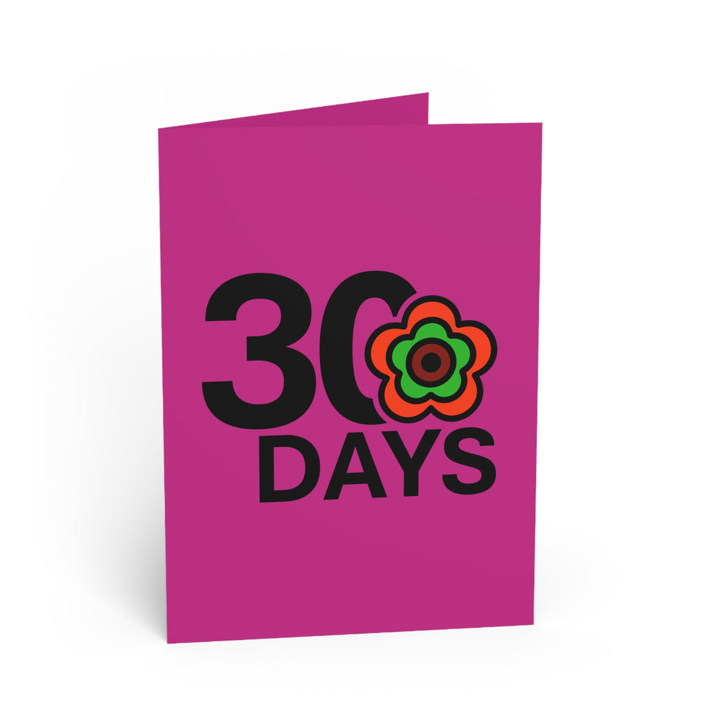 P🌺🌺P2Poppies 30 Days Milestone Greeting Card