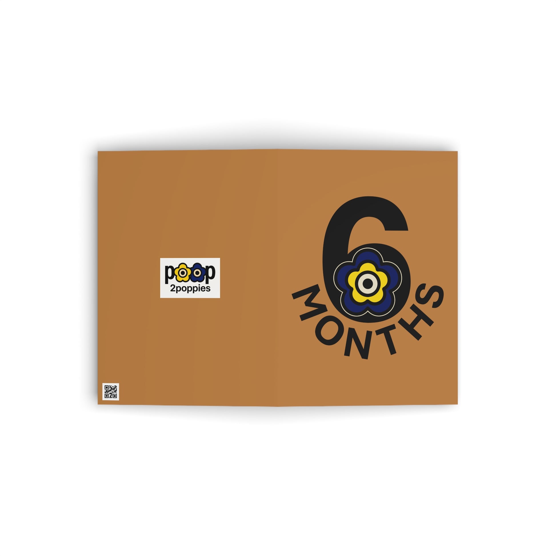 P🌺🌺P2Poppies 6 Months Milestone Greeting Card