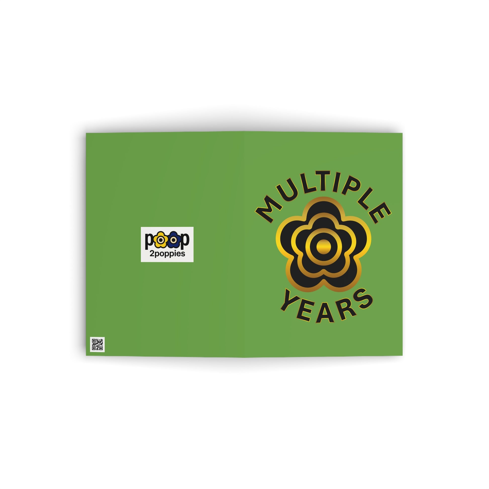 P🌺🌺P2Poppies Multiple Years Milestone Greeting Card