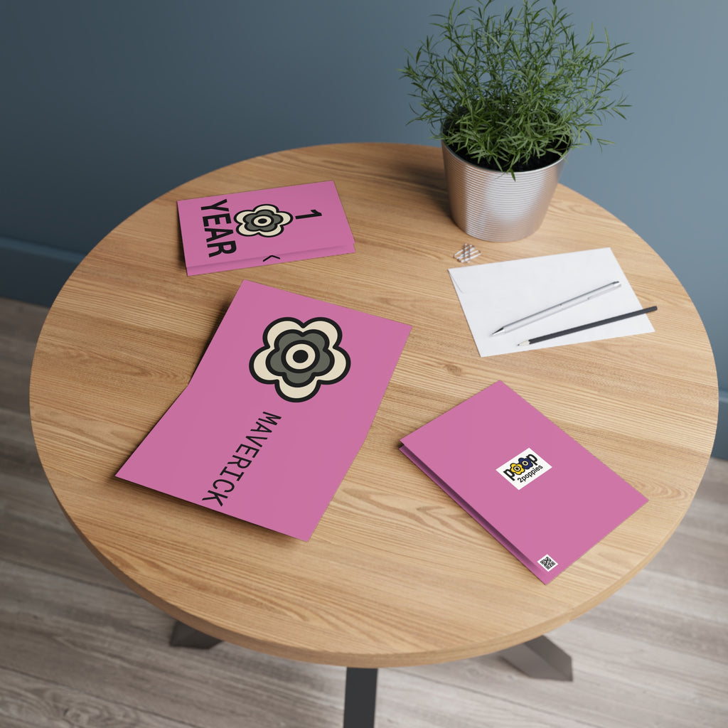 P🌺🌺P2Poppies 1 Year Milestone Greeting Card