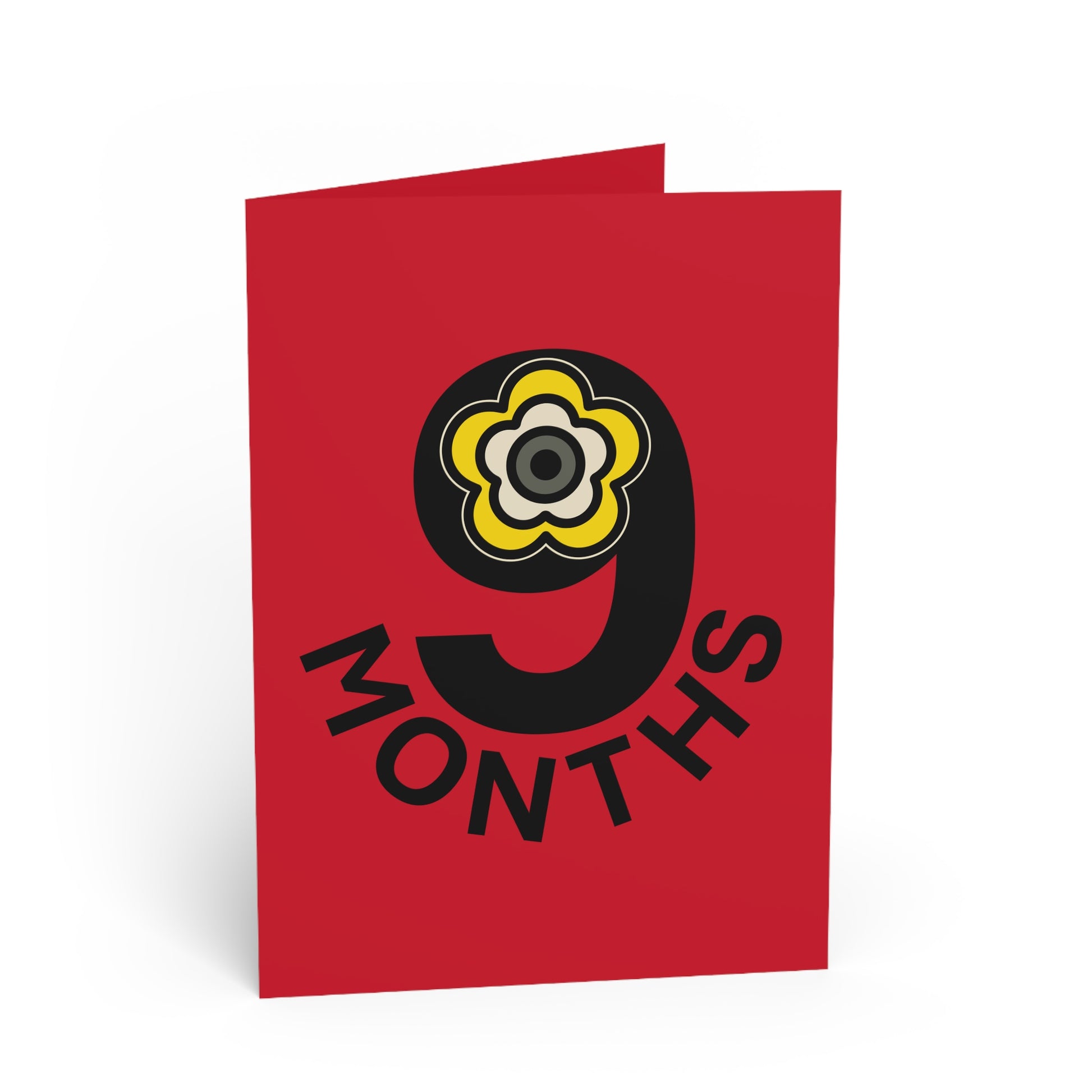 P🌺🌺P2Poppies 9 Months Milestone Greeting Card