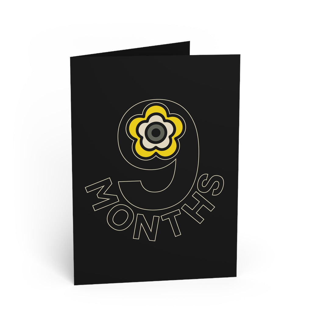 P🌺🌺P2Poppies 9 Months Milestone Greeting Card