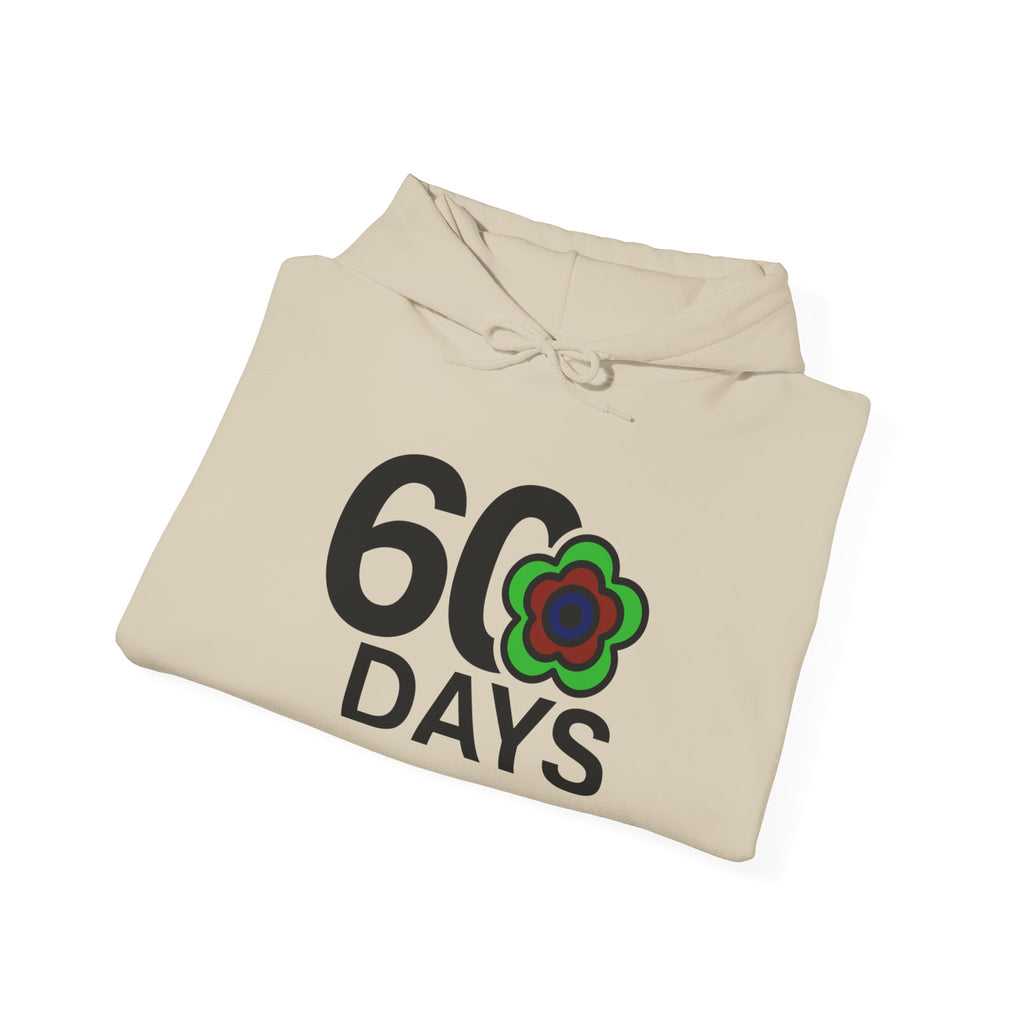 P🌺🌺P2Poppies 60 Days Sober Hoodie – Recovery Milestone Sweatshirt