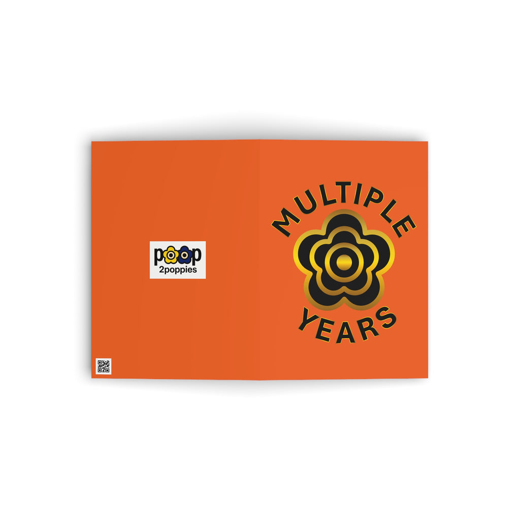 P🌺🌺P2Poppies Multiple Years Milestone Greeting Card