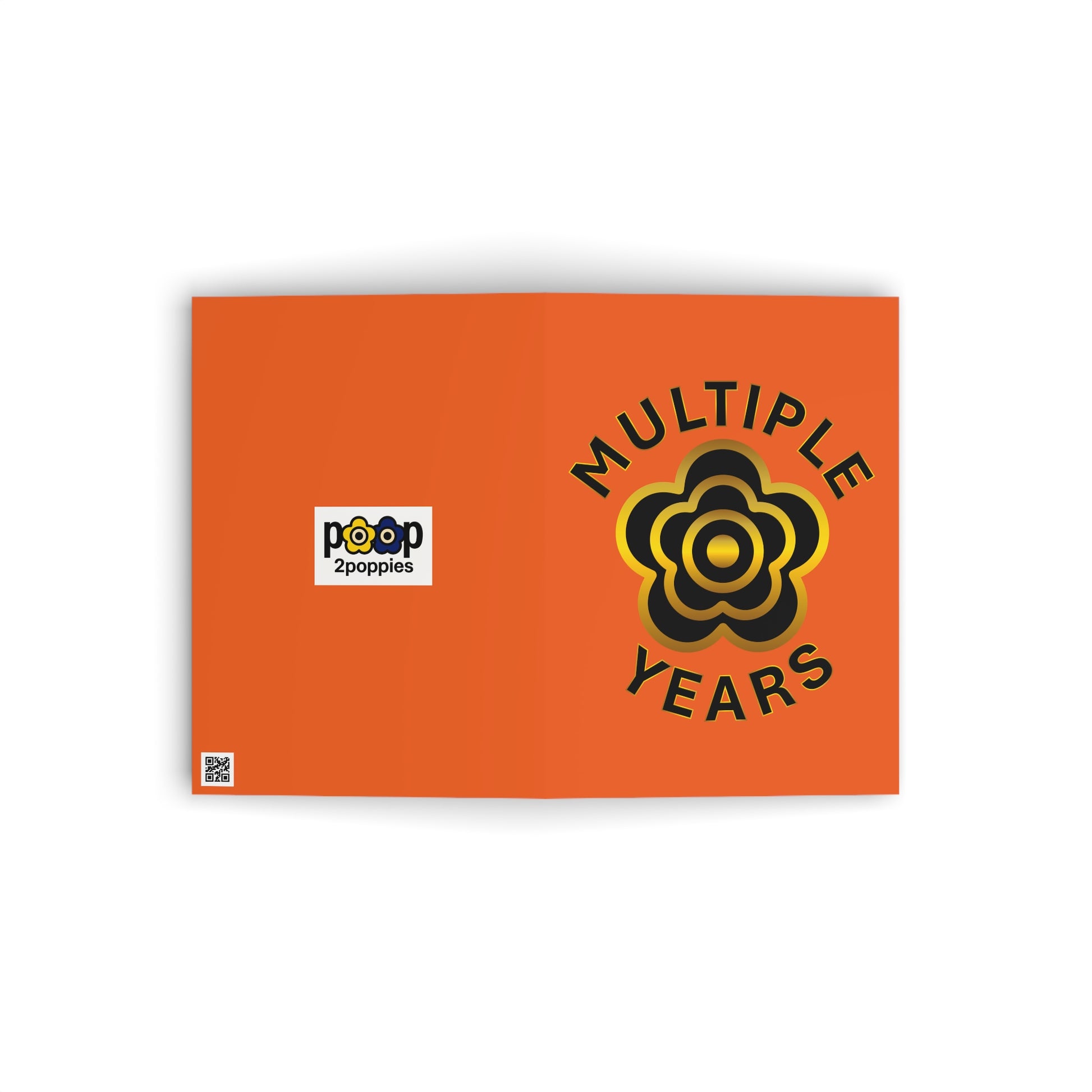 P🌺🌺P2Poppies Multiple Years Milestone Greeting Card