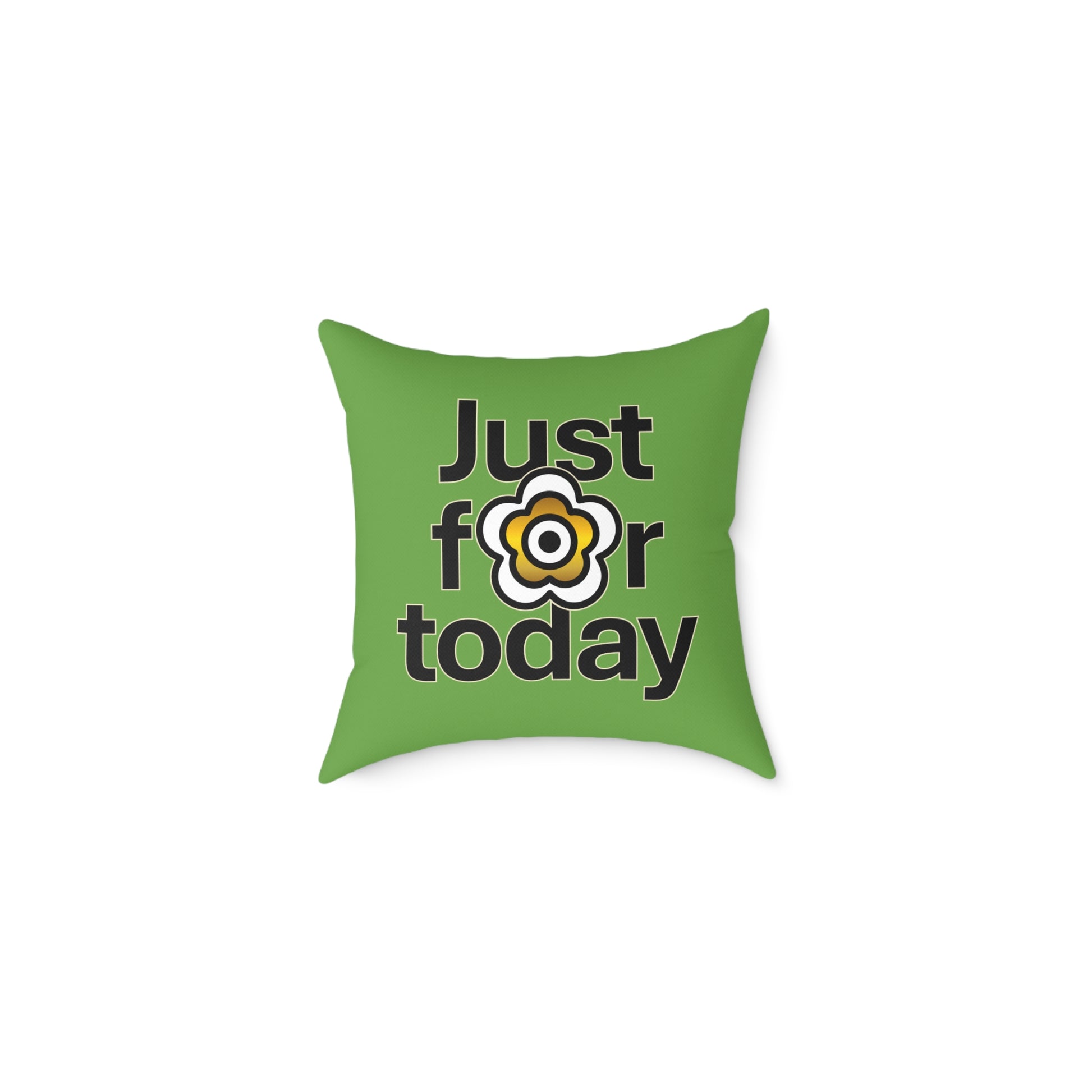 P🌺🌺P2Poppies Just for Today 16" x 16" Cushion – Recovery Inspiration Pillow