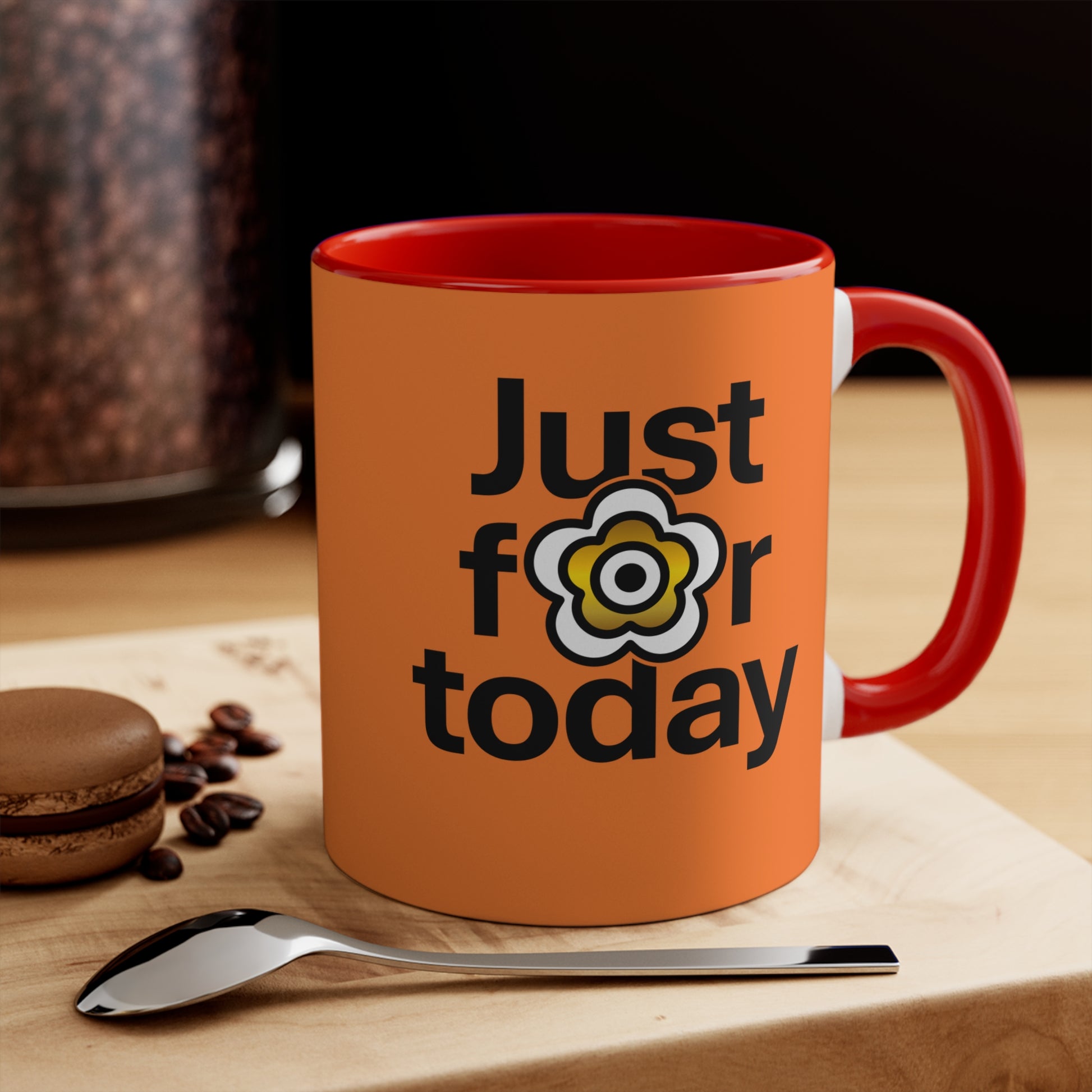 P🌺🌺P2Poppies Just for Today – Motivational Recovery Mug