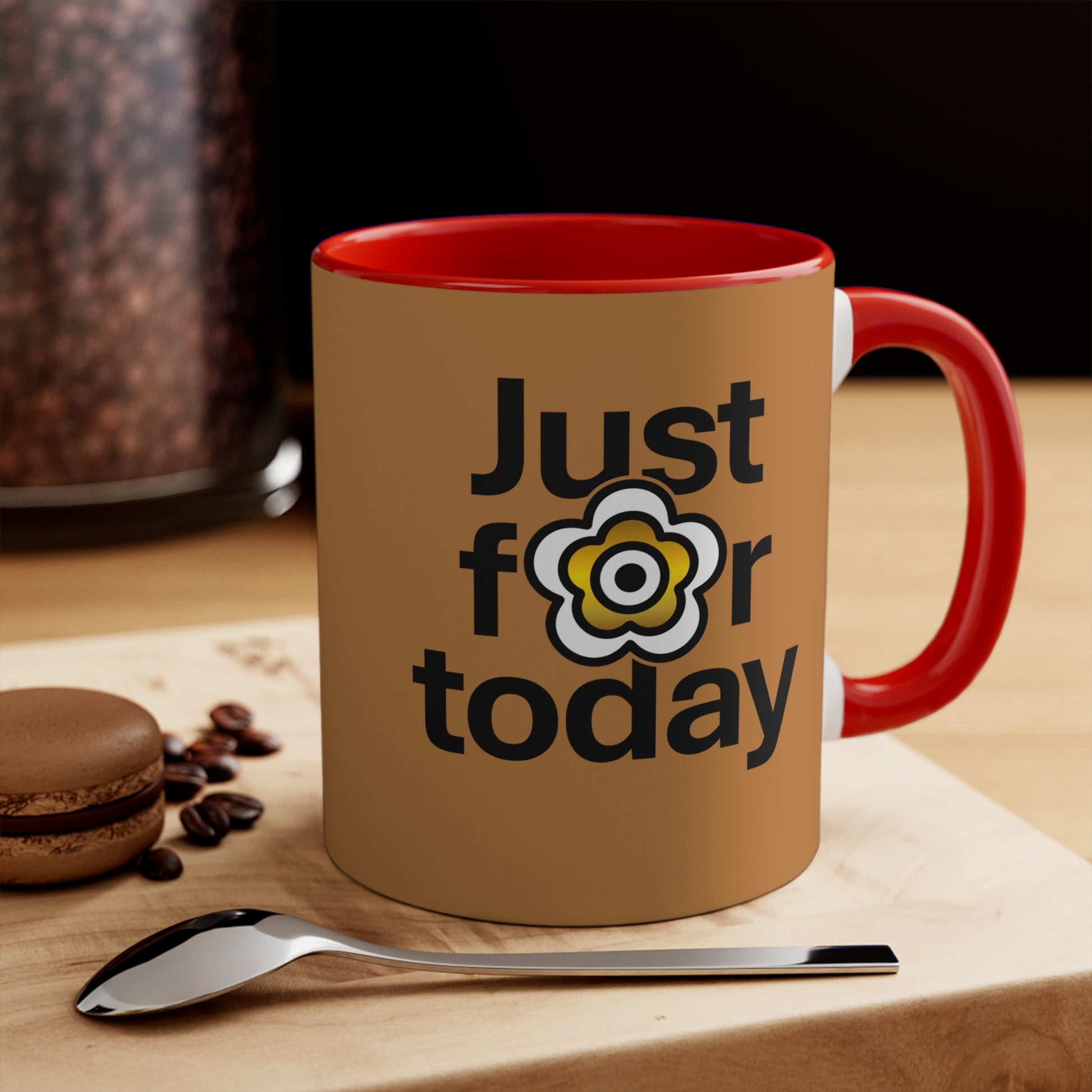 P🌺🌺P2Poppies Just for Today – Motivational Recovery Mug