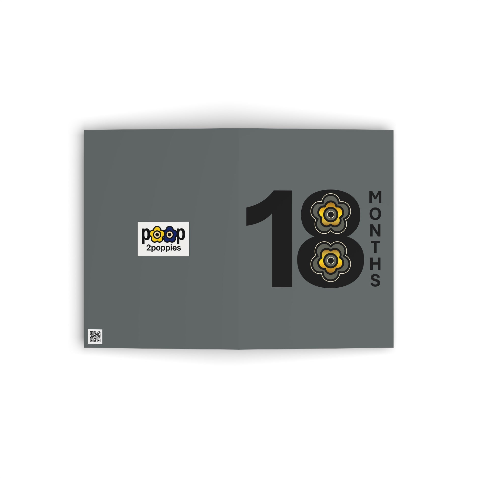 P🌺🌺P2Poppies 18 Months Milestone Greeting Card