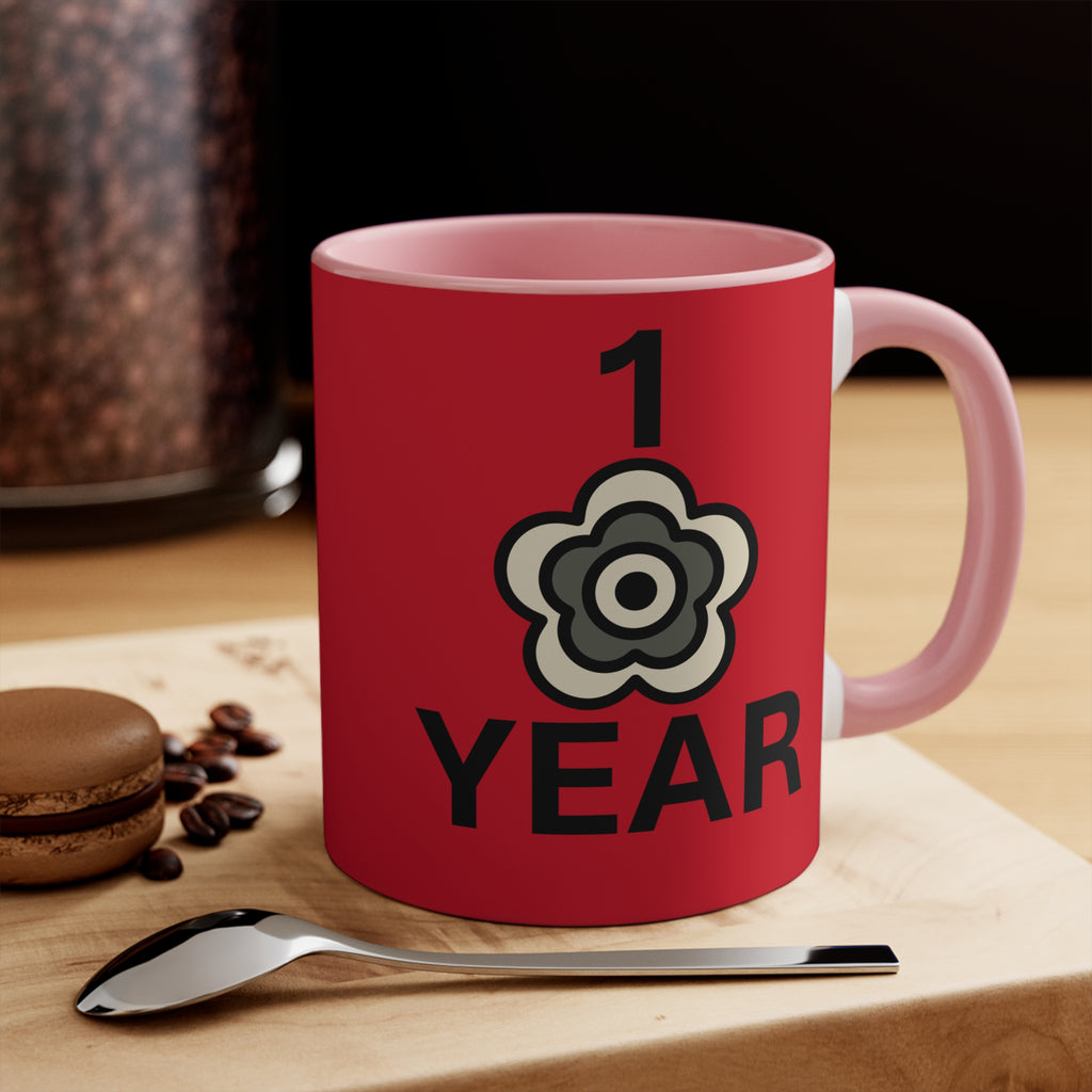 P🌺🌺P2Poppies 1 Year – Motivational Recovery Mug