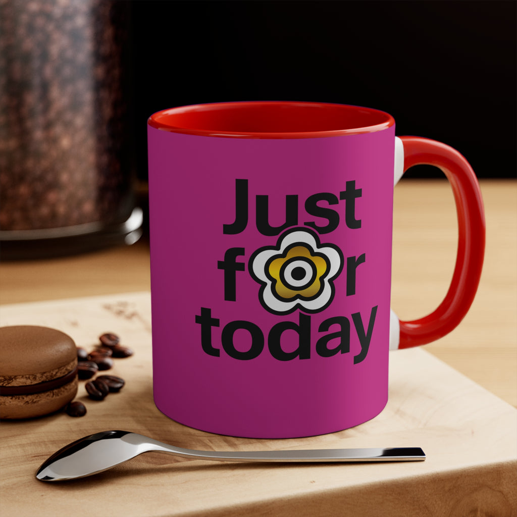 P🌺🌺P2Poppies Just for Today – Motivational Recovery Mug