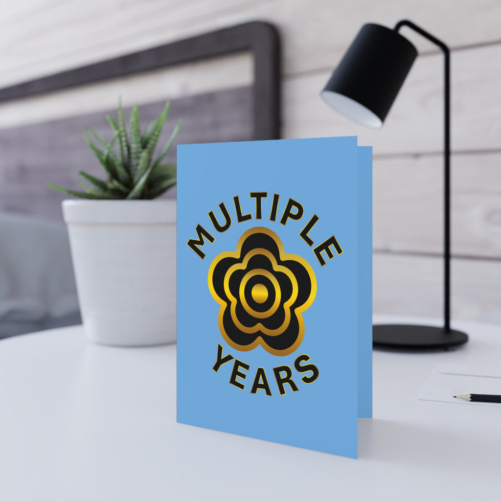 P🌺🌺P2Poppies Multiple Years Milestone Greeting Card