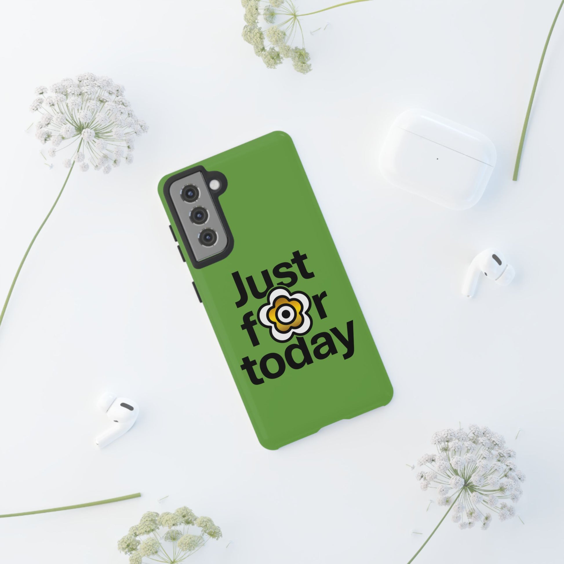 P🌺🌺P2Poppies Just for Today Samsung Phone Case – Inspirational Recovery Protection