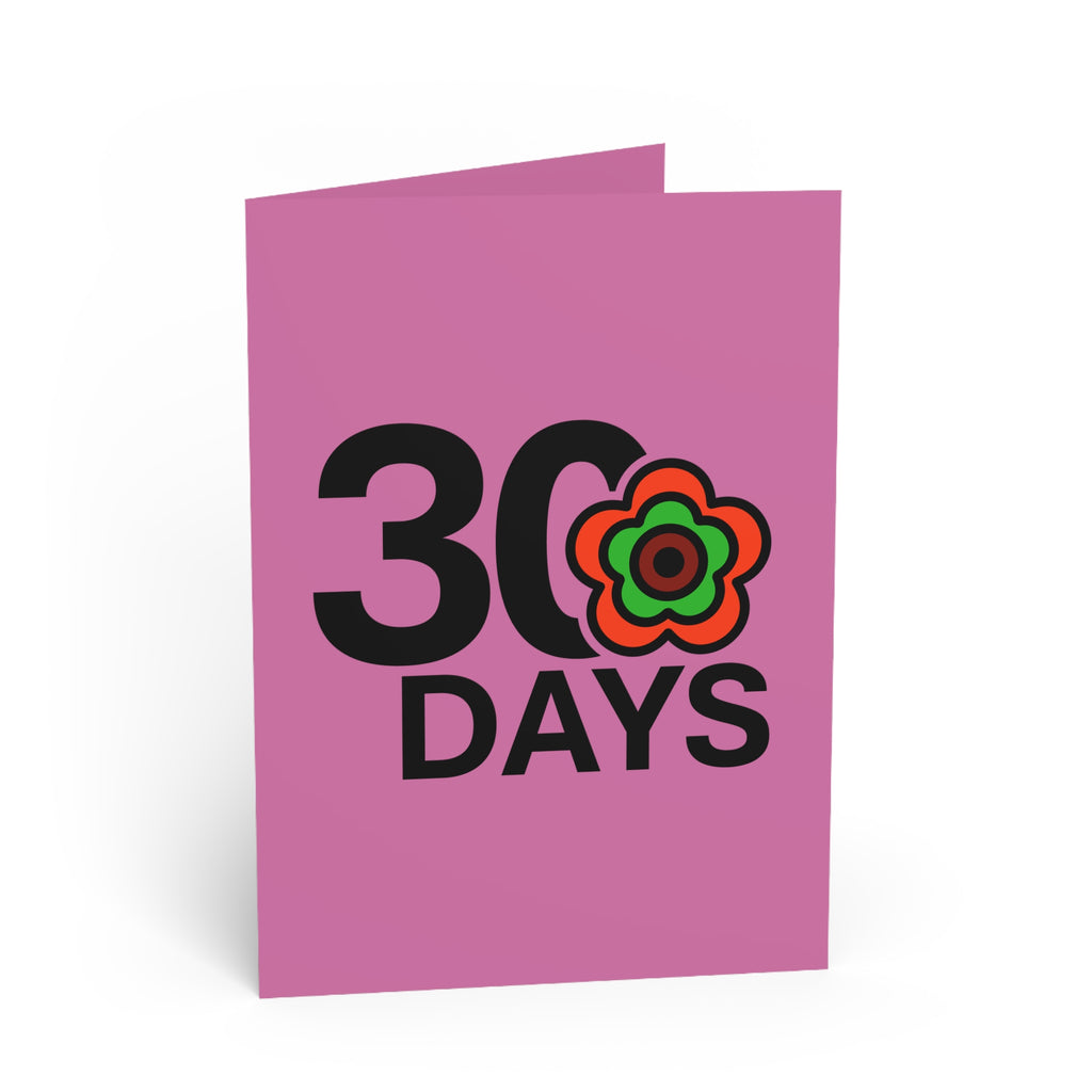 P🌺🌺P2Poppies 30 Days Milestone Greeting Card