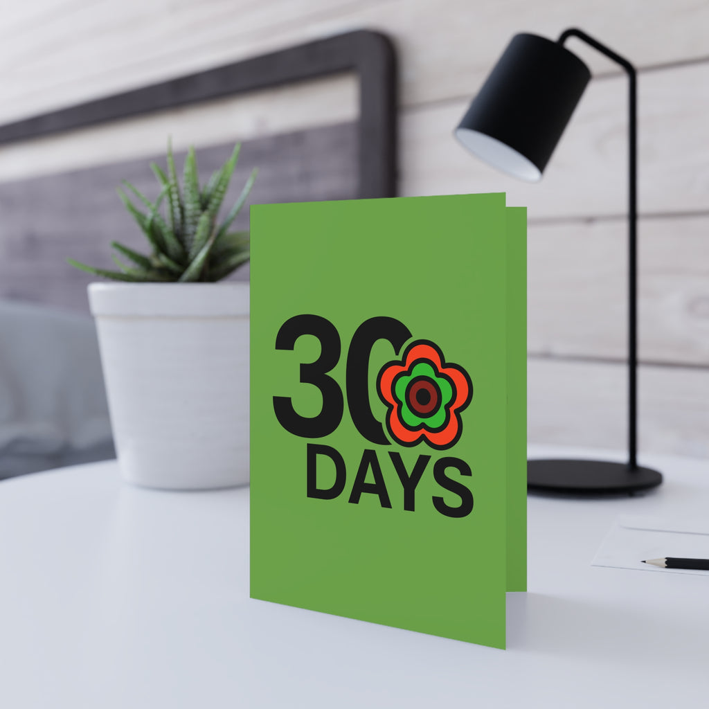 P🌺🌺P2Poppies 30 Days Milestone Greeting Card