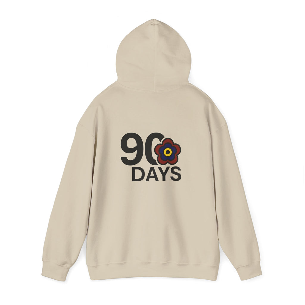 P🌺🌺P2Poppies 90 Days Sober Hoodie – Recovery Milestone Sweatshirt