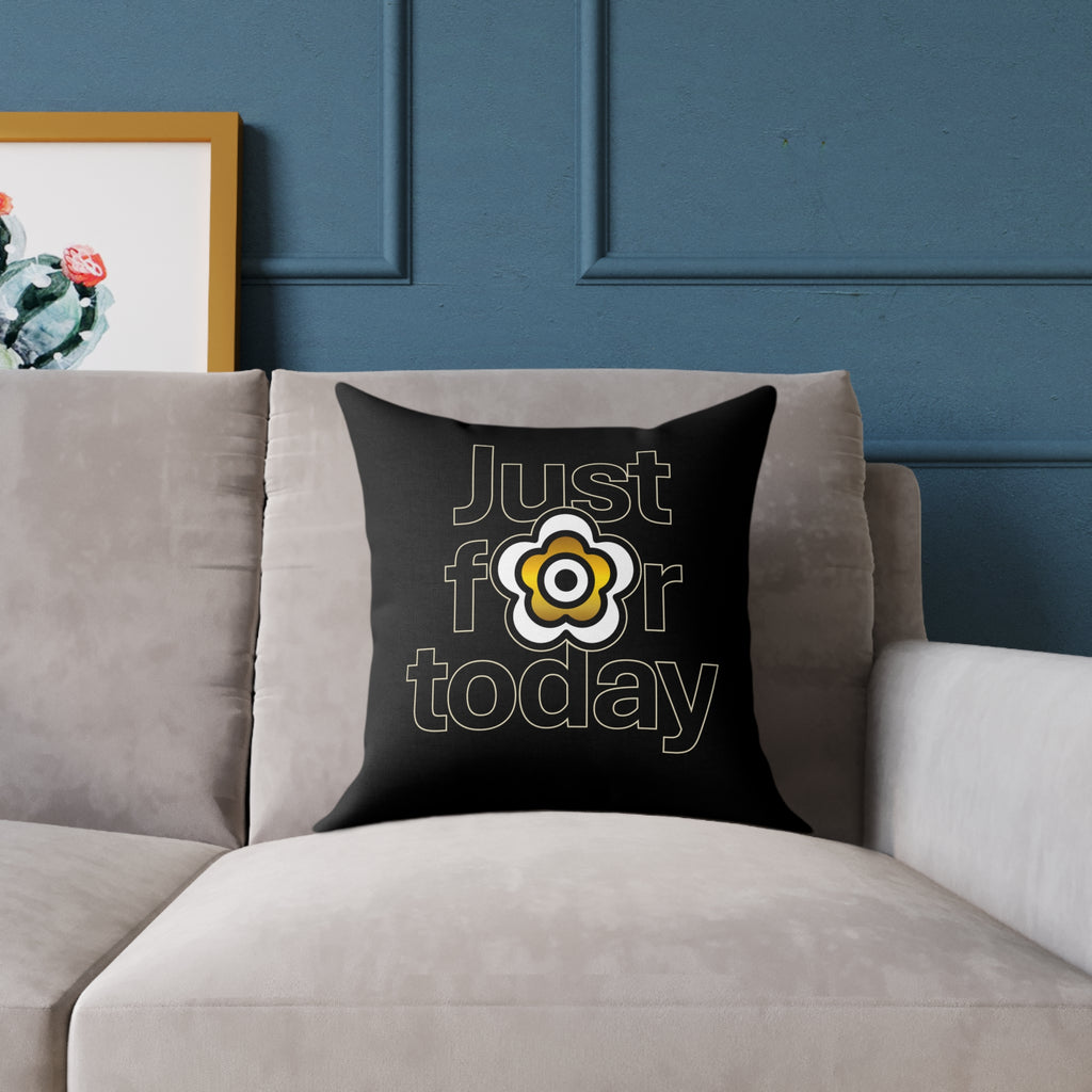 P🌺🌺P2Poppies Just for Today 16" x 16" Cushion – Recovery Inspiration Pillow