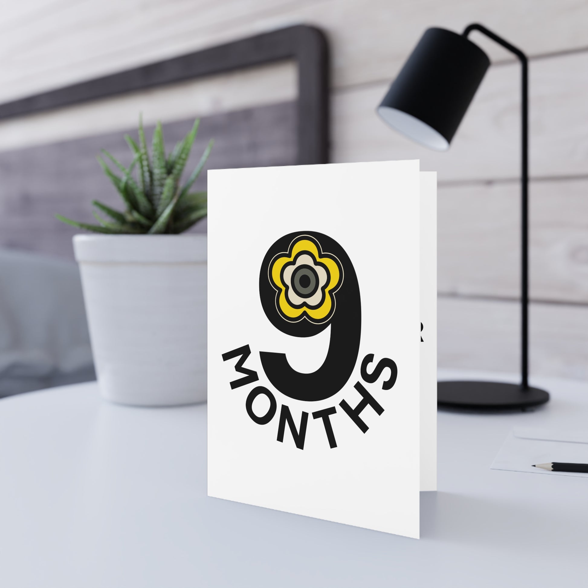 P🌺🌺P2Poppies 9 Months Milestone Greeting Card