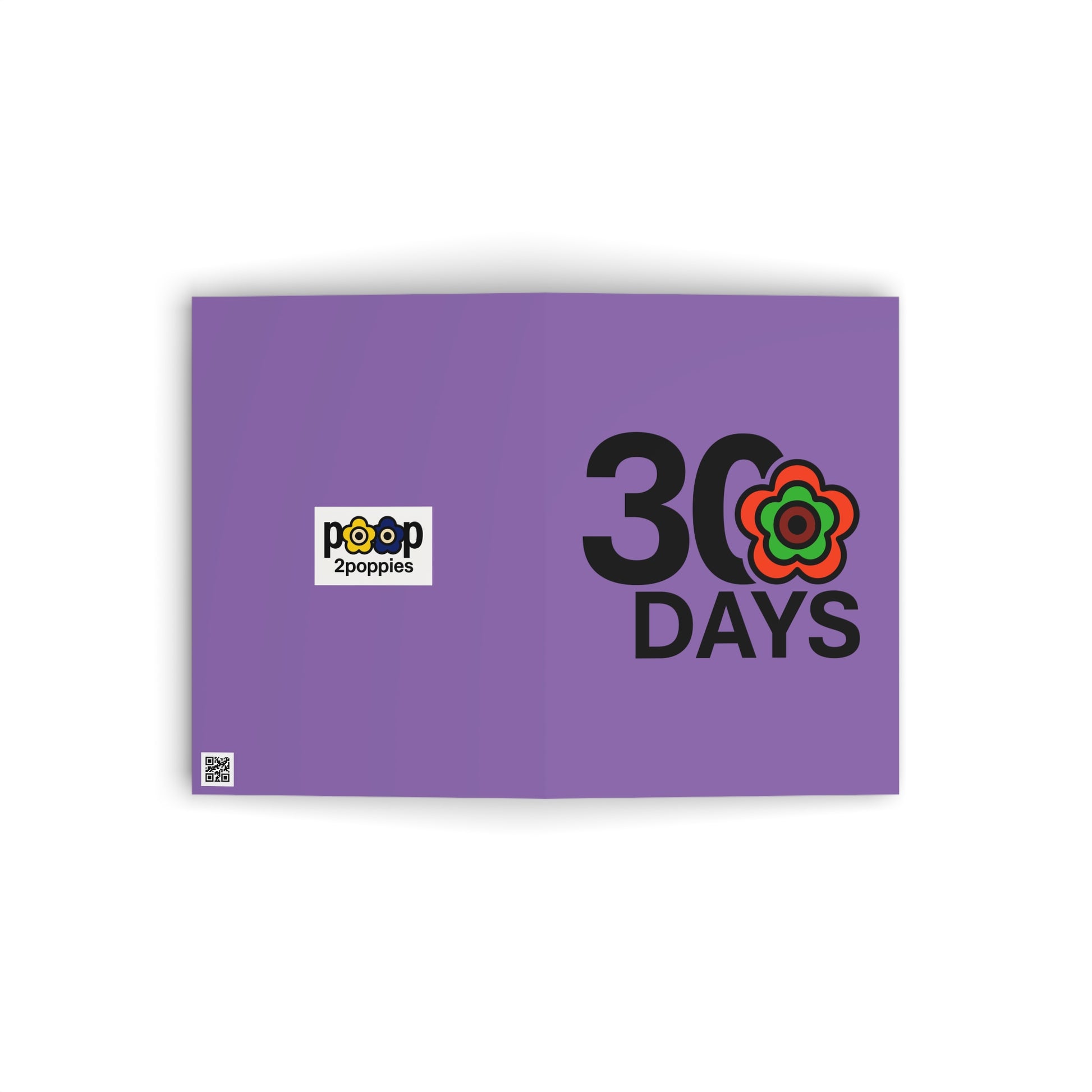 P🌺🌺P2Poppies 30 Days Milestone Greeting Card