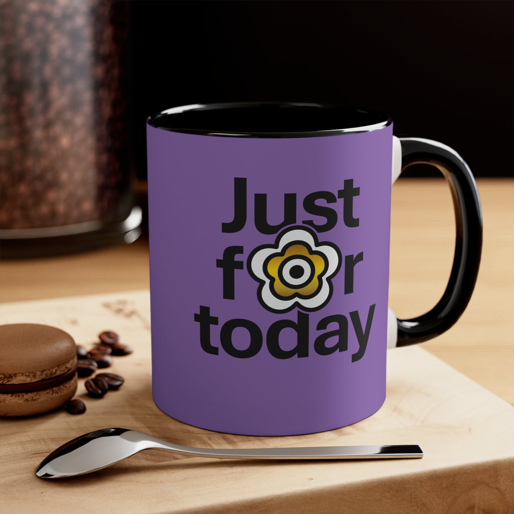 P🌺🌺P2Poppies Just for Today – Motivational Recovery Mug