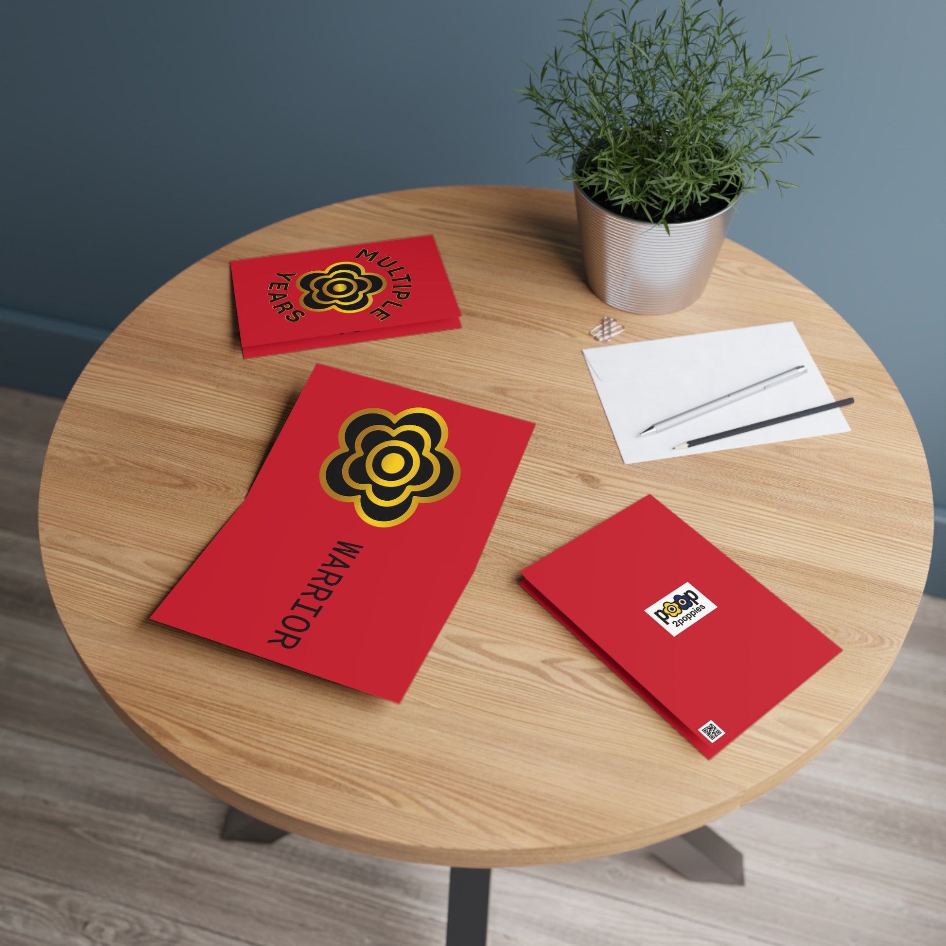 P🌺🌺P2Poppies Multiple Years Milestone Greeting Card