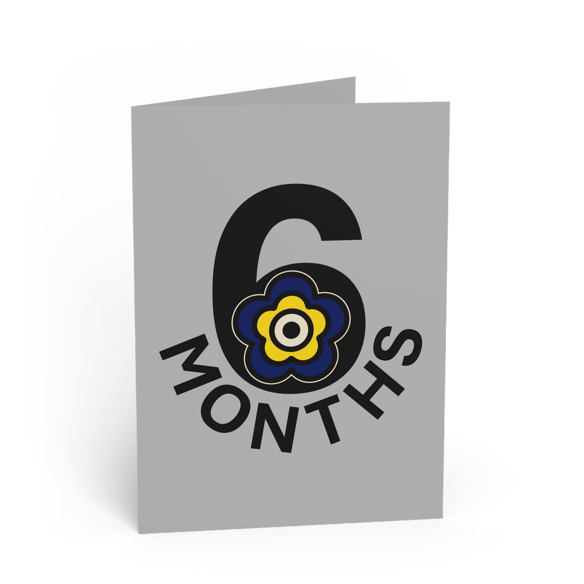 P🌺🌺P2Poppies 6 Months Milestone Greeting Card