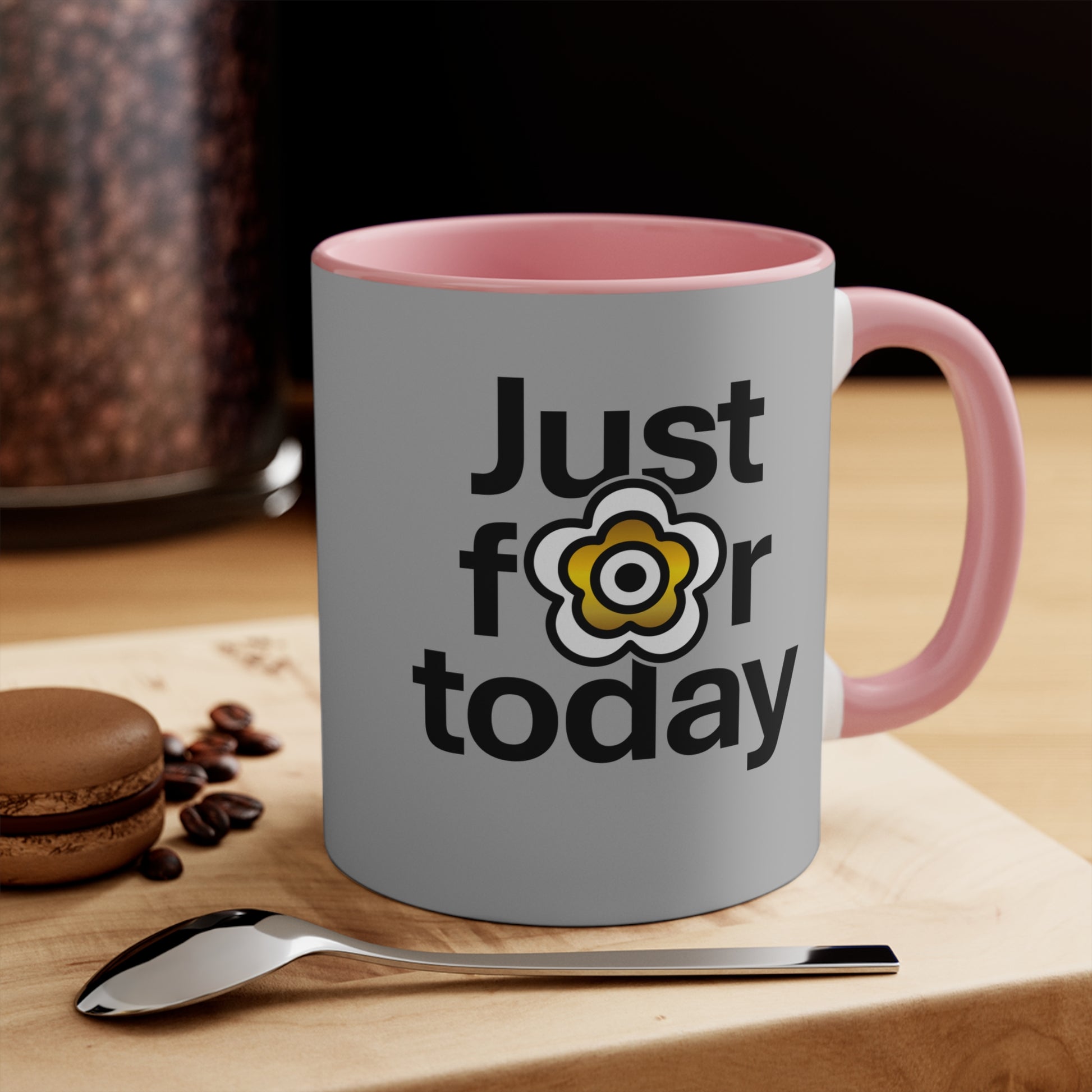 P🌺🌺P2Poppies Just for Today – Motivational Recovery Mug