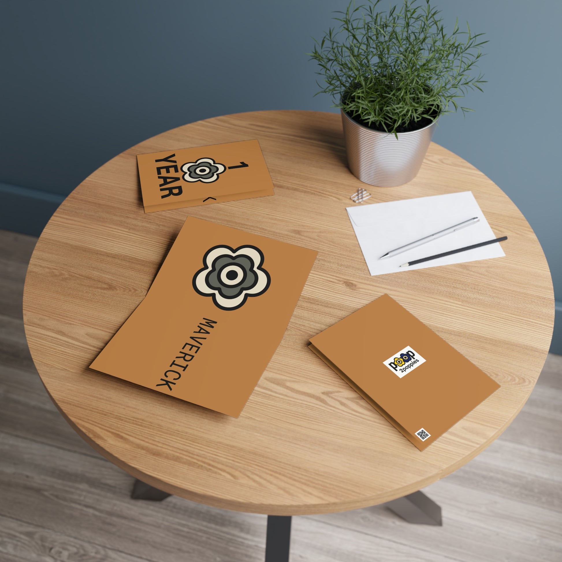 P🌺🌺P2Poppies 1 Year Milestone Greeting Card