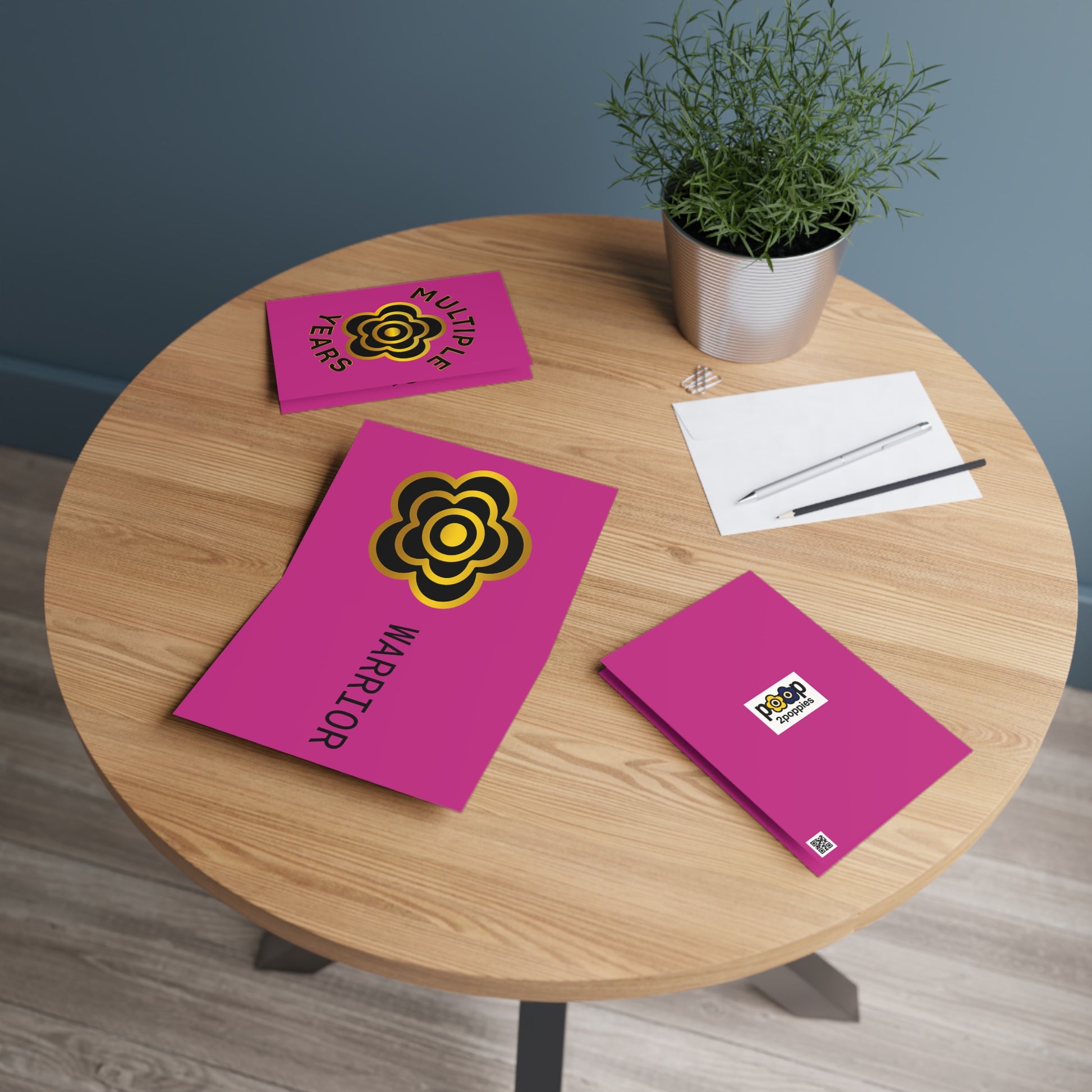 P🌺🌺P2Poppies Multiple Years Milestone Greeting Card