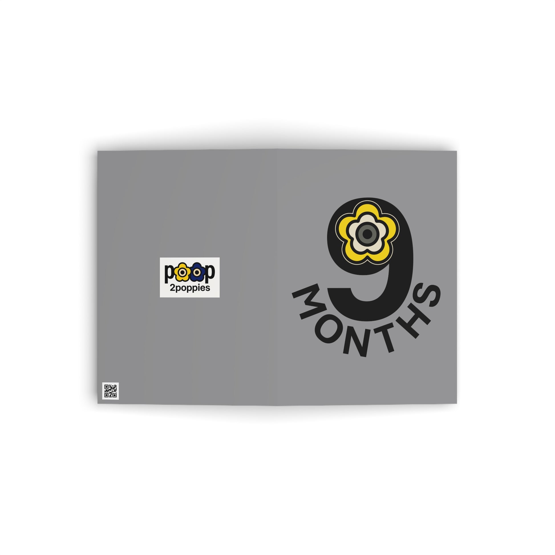 P🌺🌺P2Poppies 9 Months Milestone Greeting Card