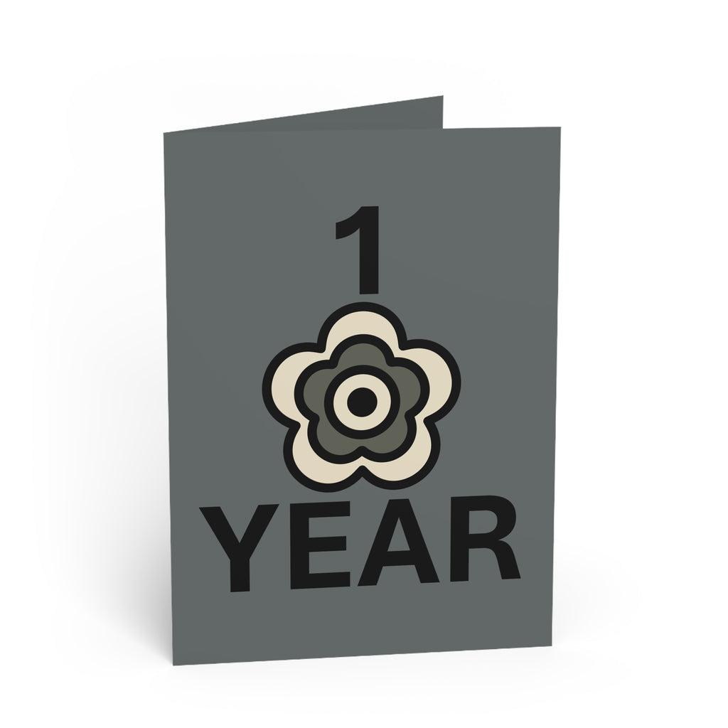 P🌺🌺P2Poppies 1 Year Milestone Greeting Card
