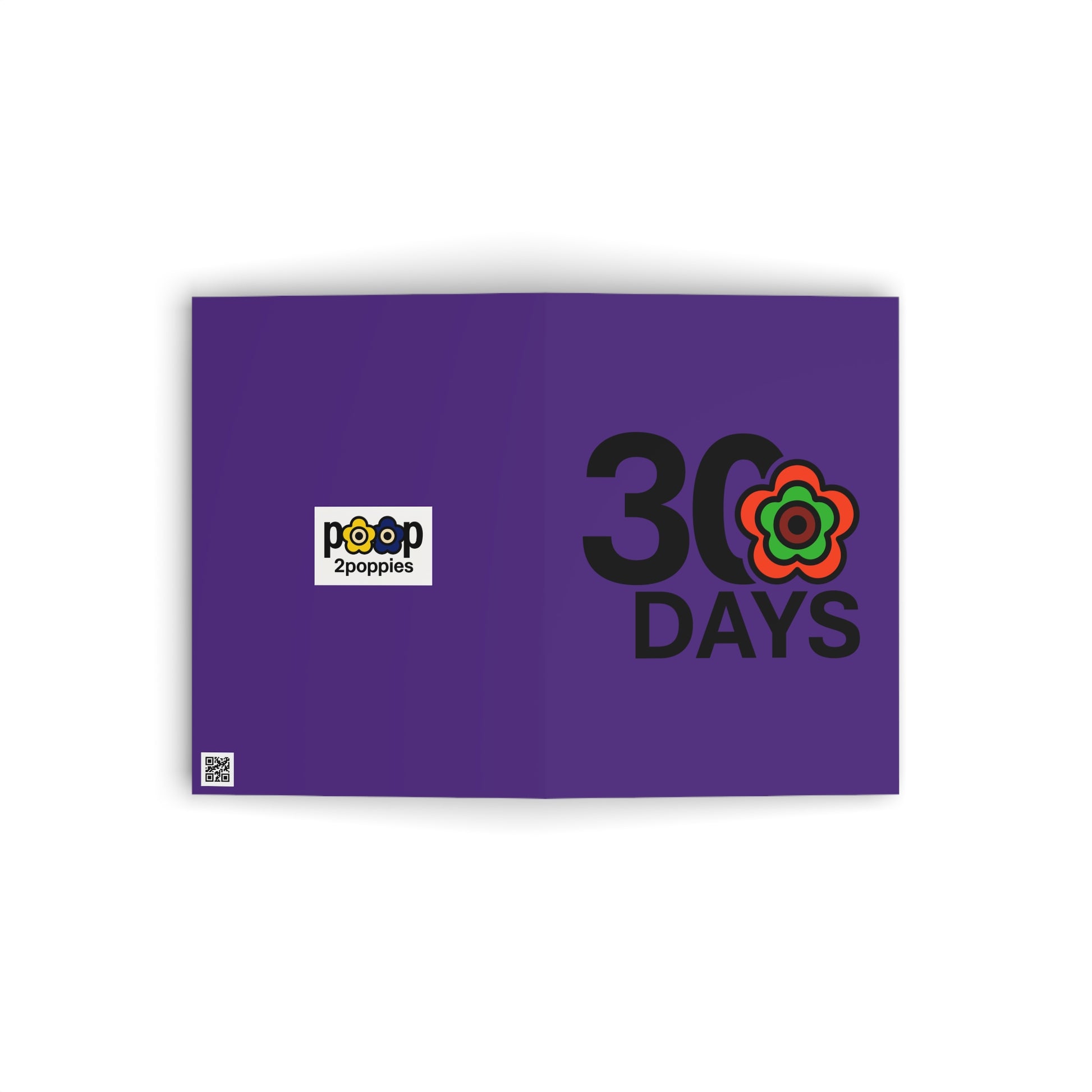 P🌺🌺P2Poppies 30 Days Milestone Greeting Card