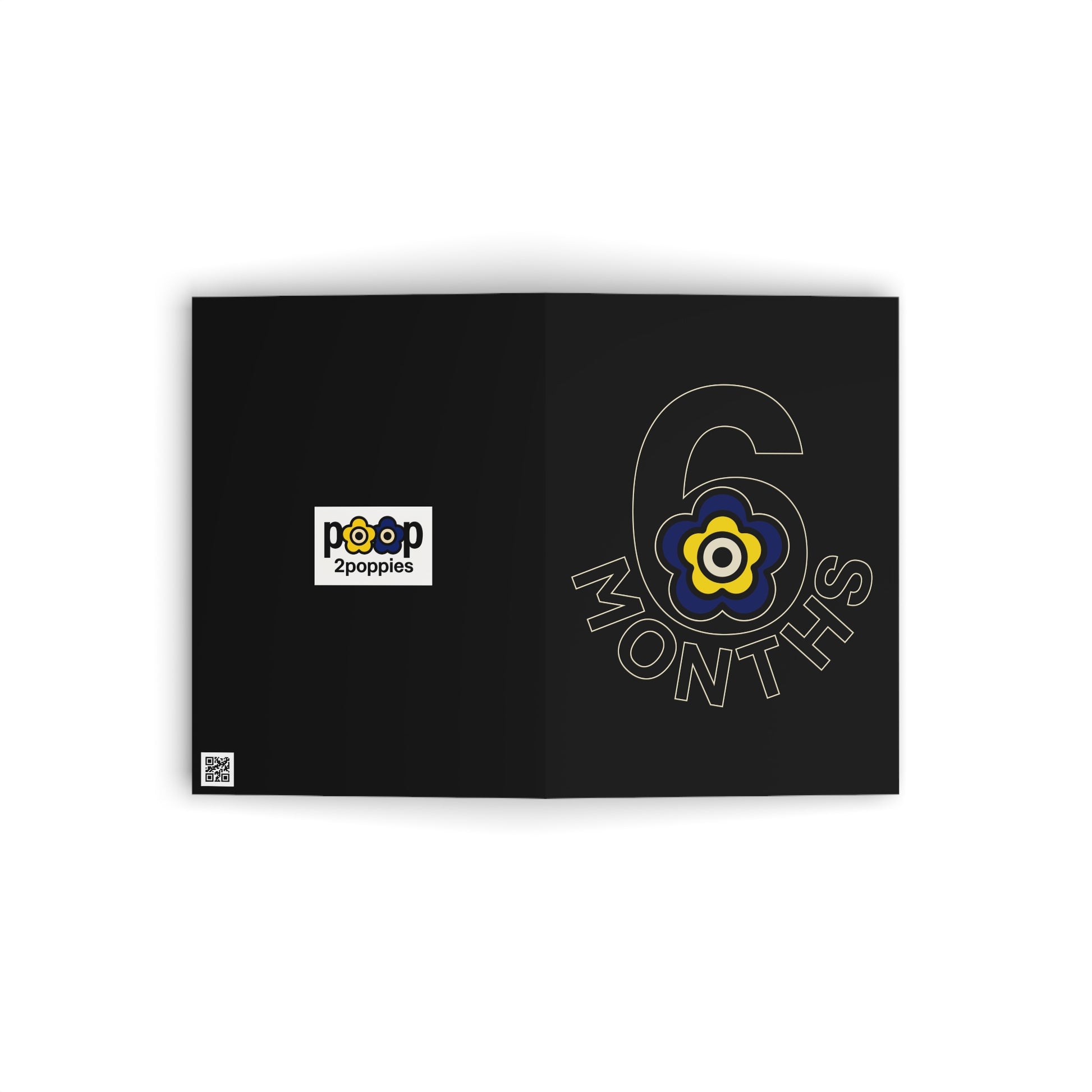 P🌺🌺P2Poppies 6 Months Milestone Greeting Card