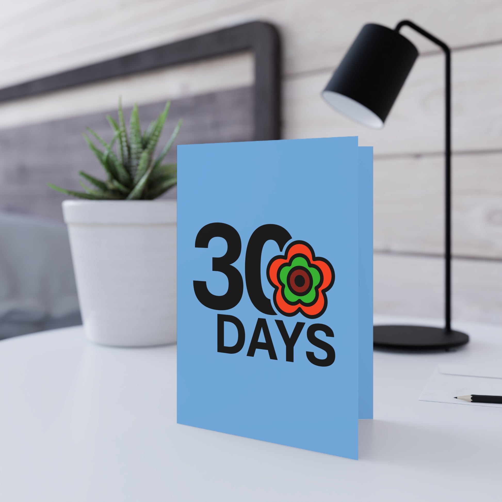 P🌺🌺P2Poppies 30 Days Milestone Greeting Card