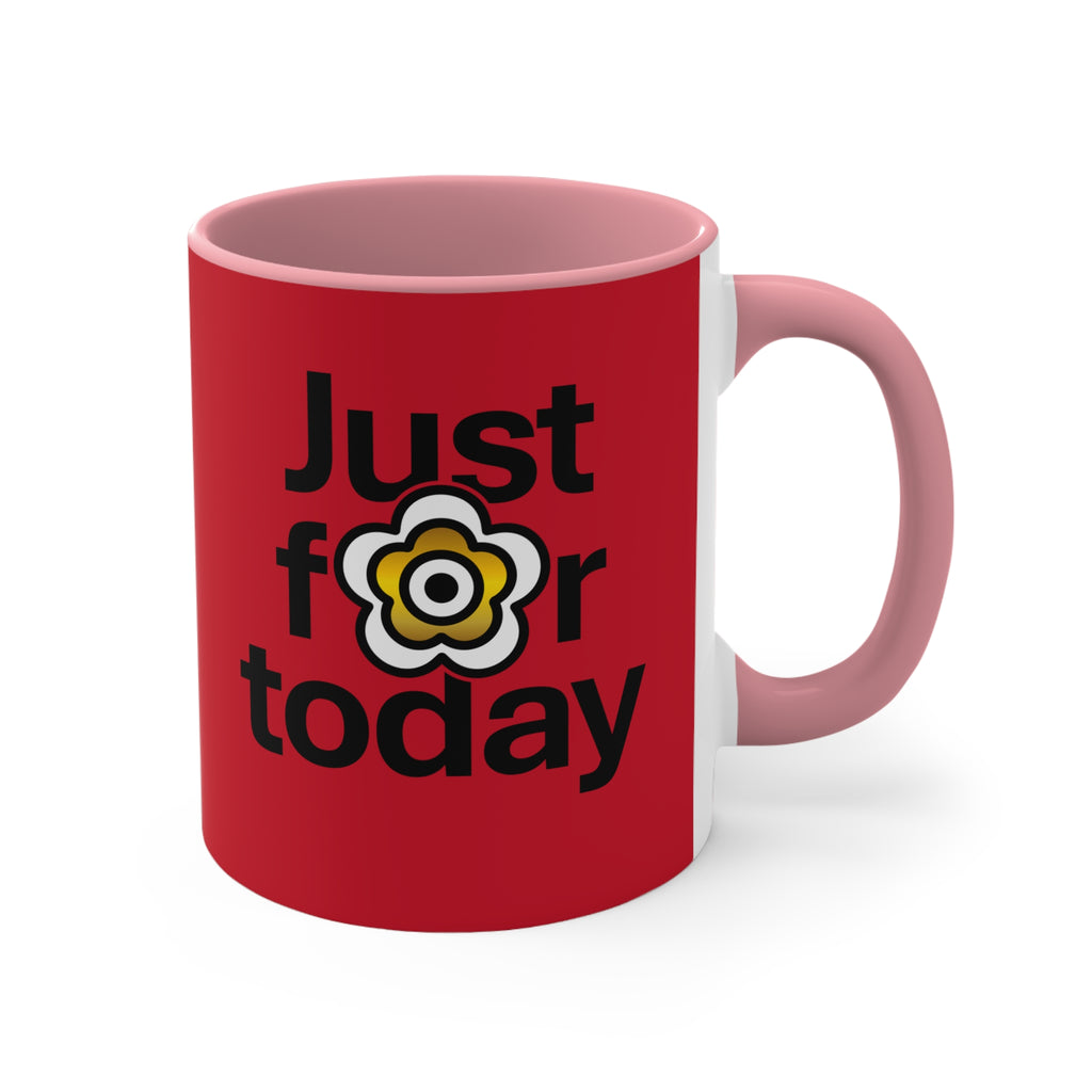 P🌺🌺P2Poppies Just for Today – Motivational Recovery Mug